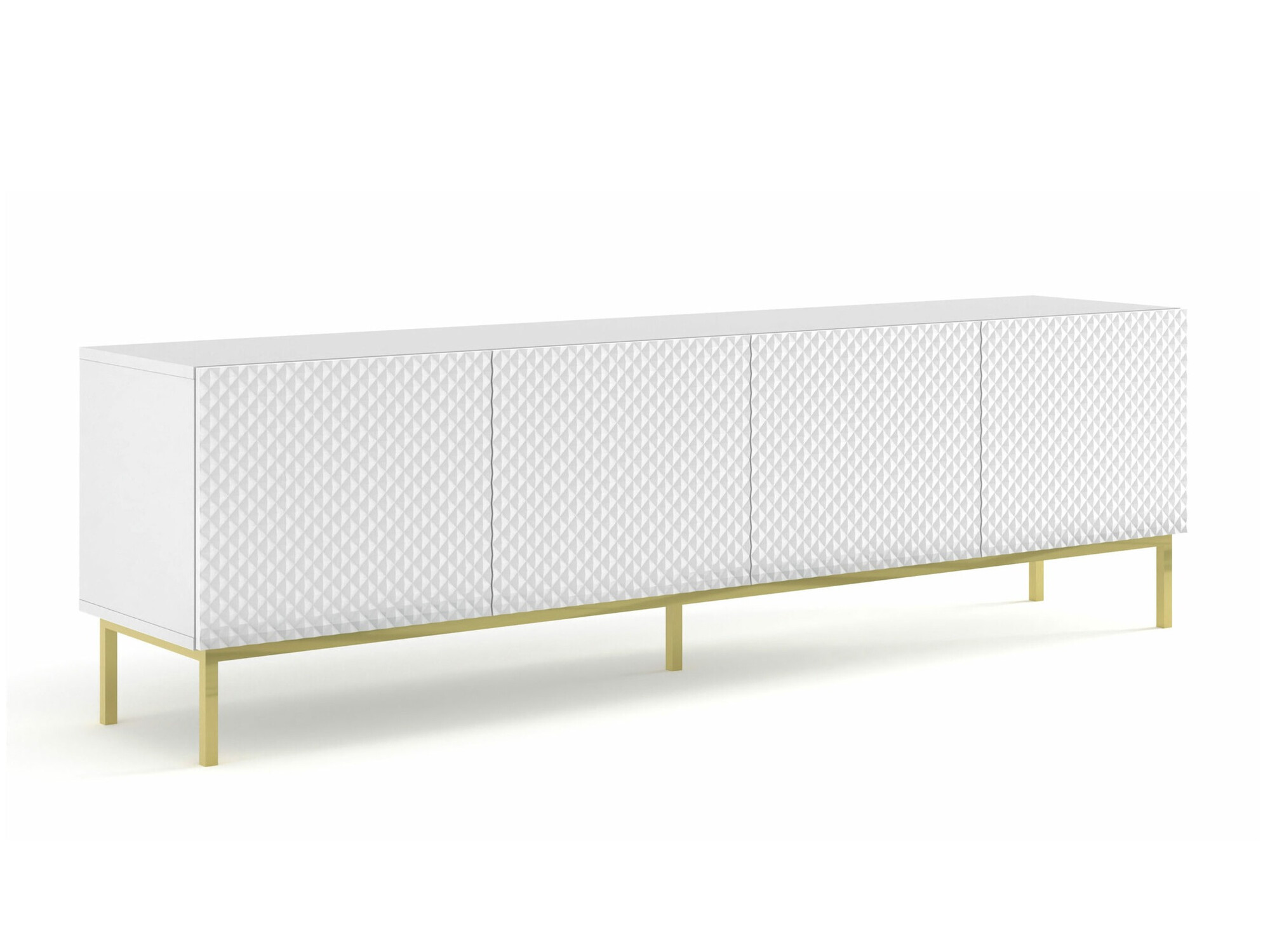 TV galds Odelomu 100 (Balts + Glancēts balts)