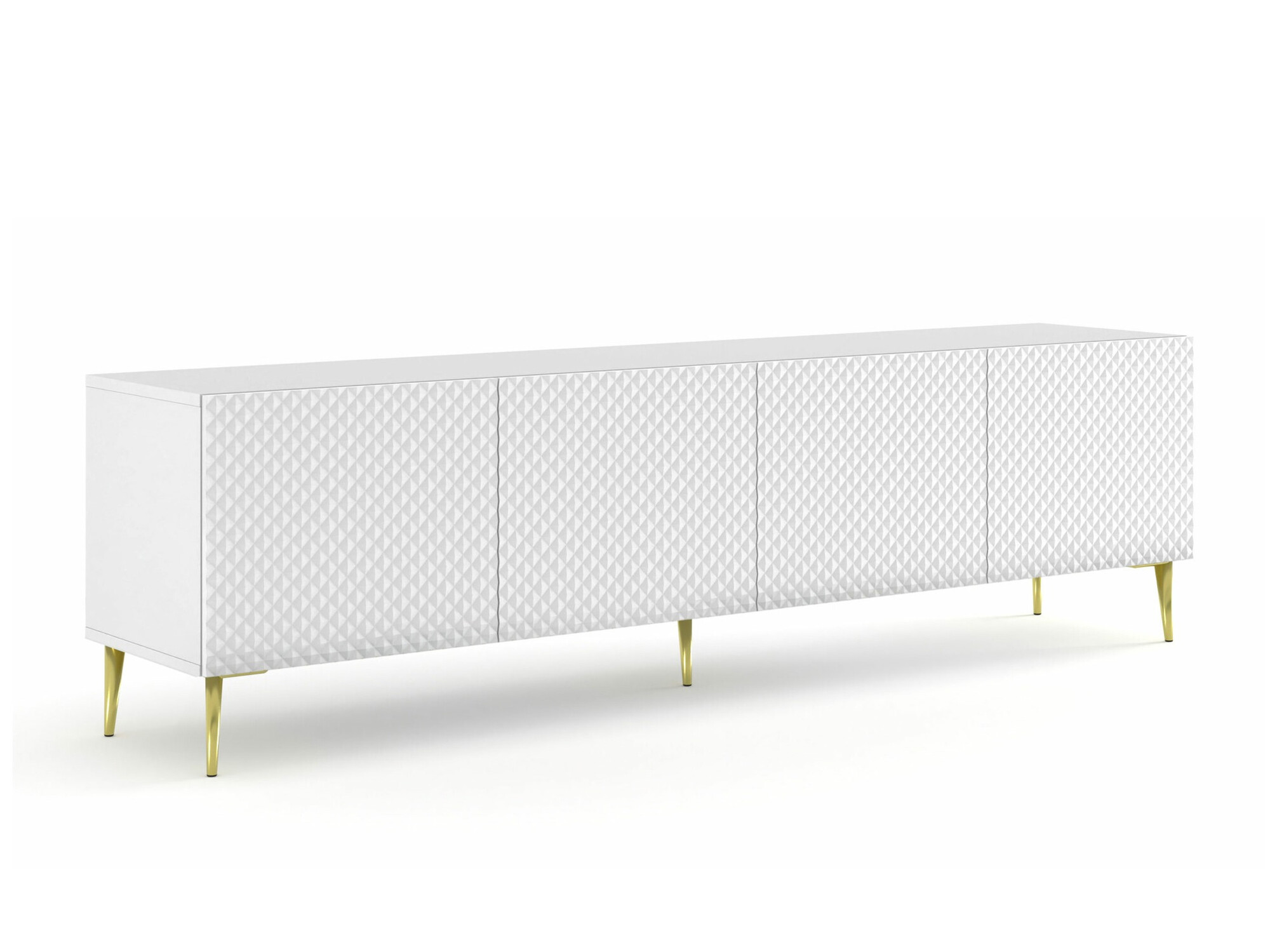 TV galds Odelomu 100 (Balts + Glancēts balts)