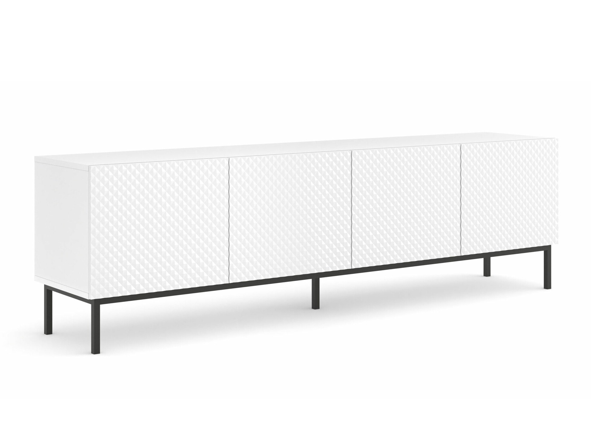 TV galds Odelomu 100 (Balts + Glancēts balts)