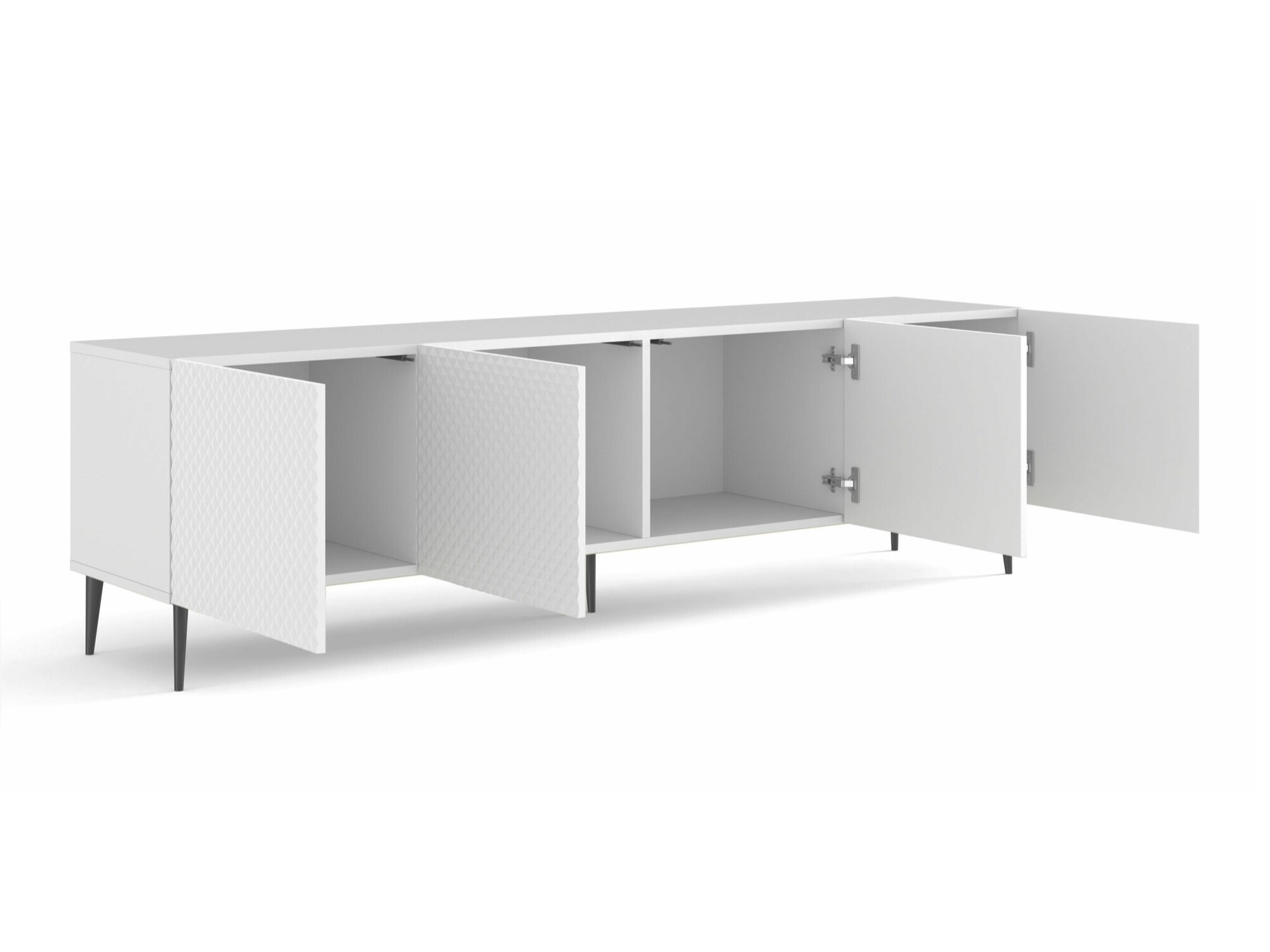 TV galds Odelomu 100 (Balts + Glancēts balts)