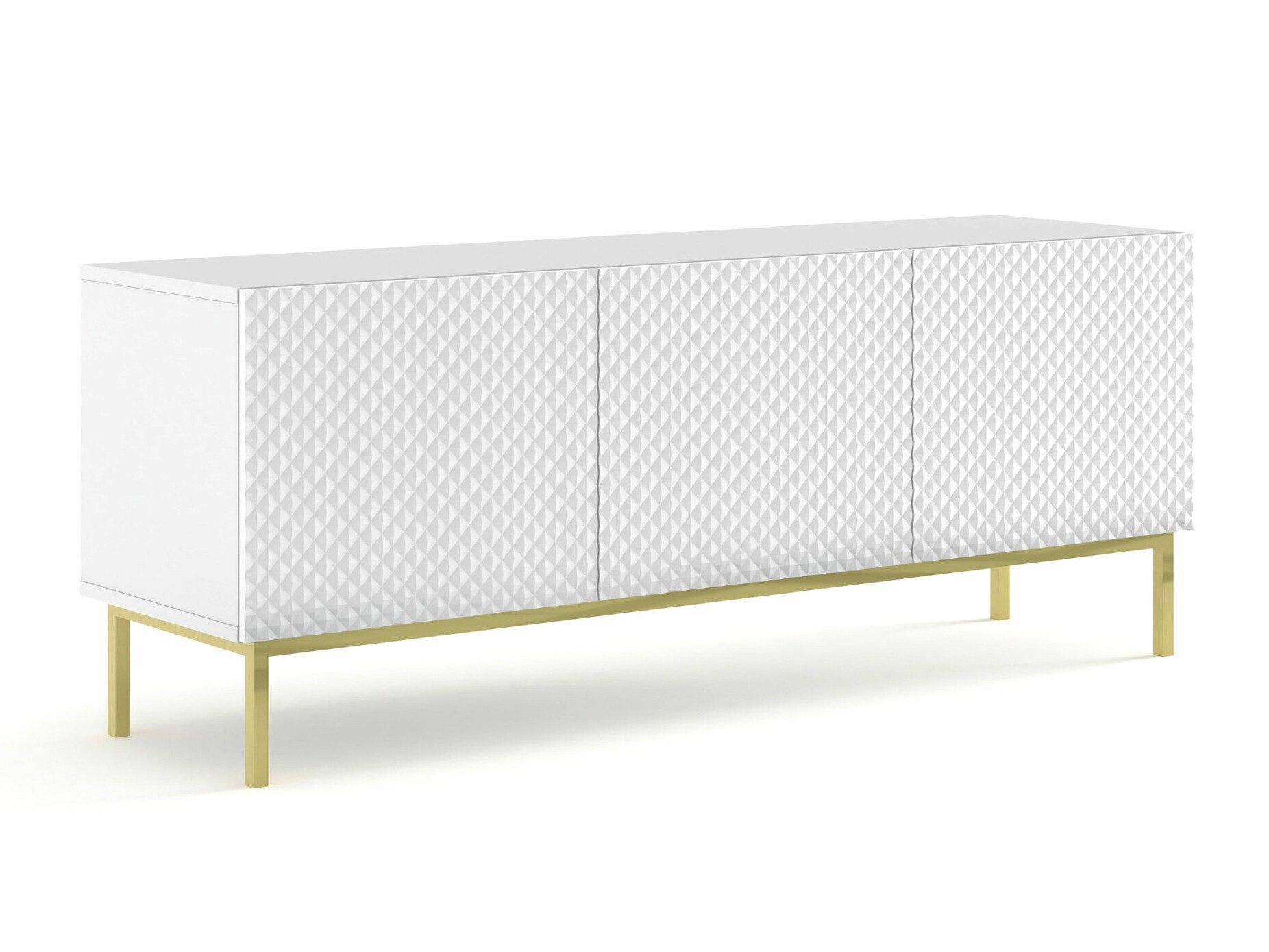 TV galds Odelomu 101 (Balts + Glancēts balts)