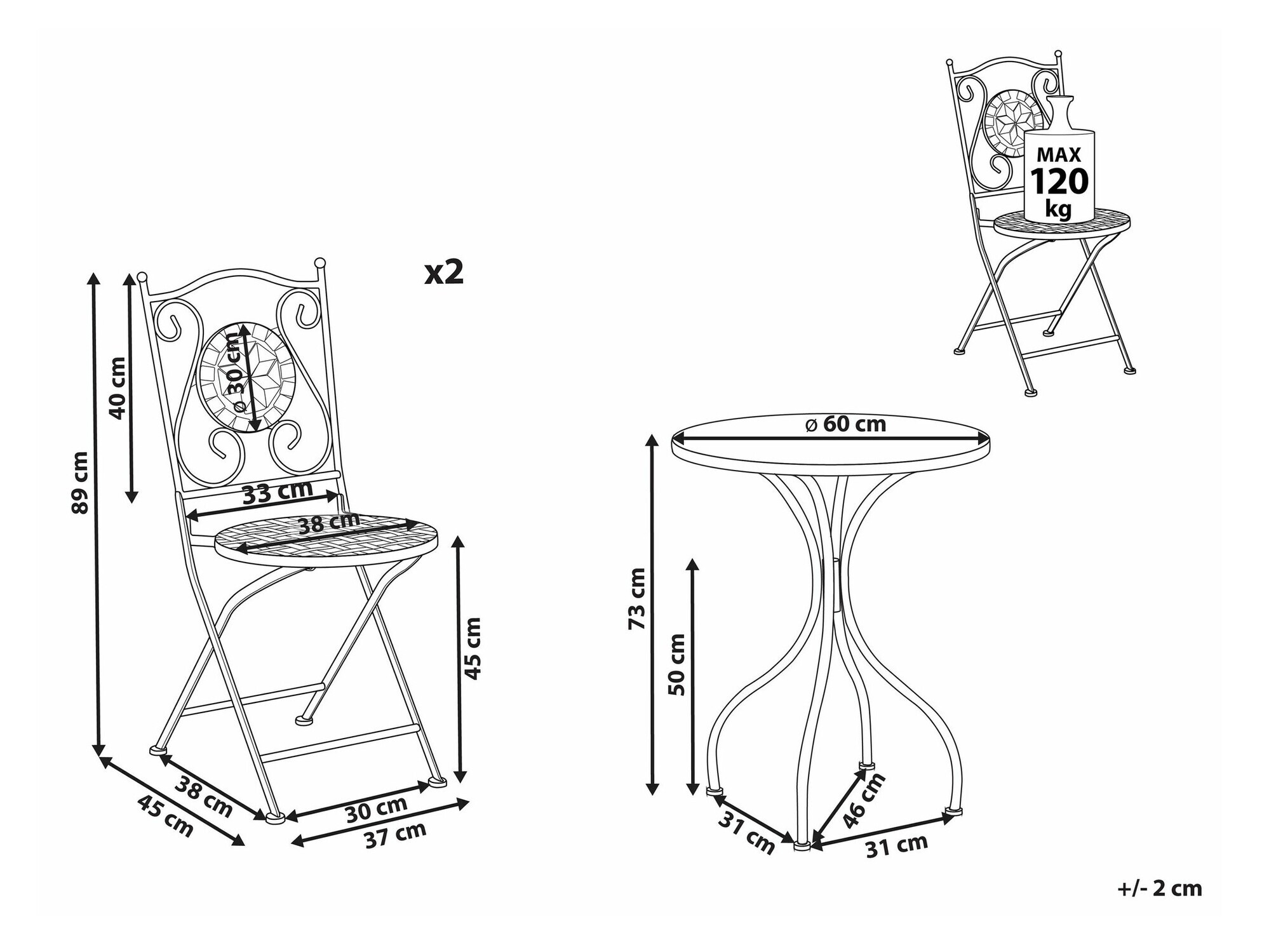 Balkona komplekts Berwyn 1938