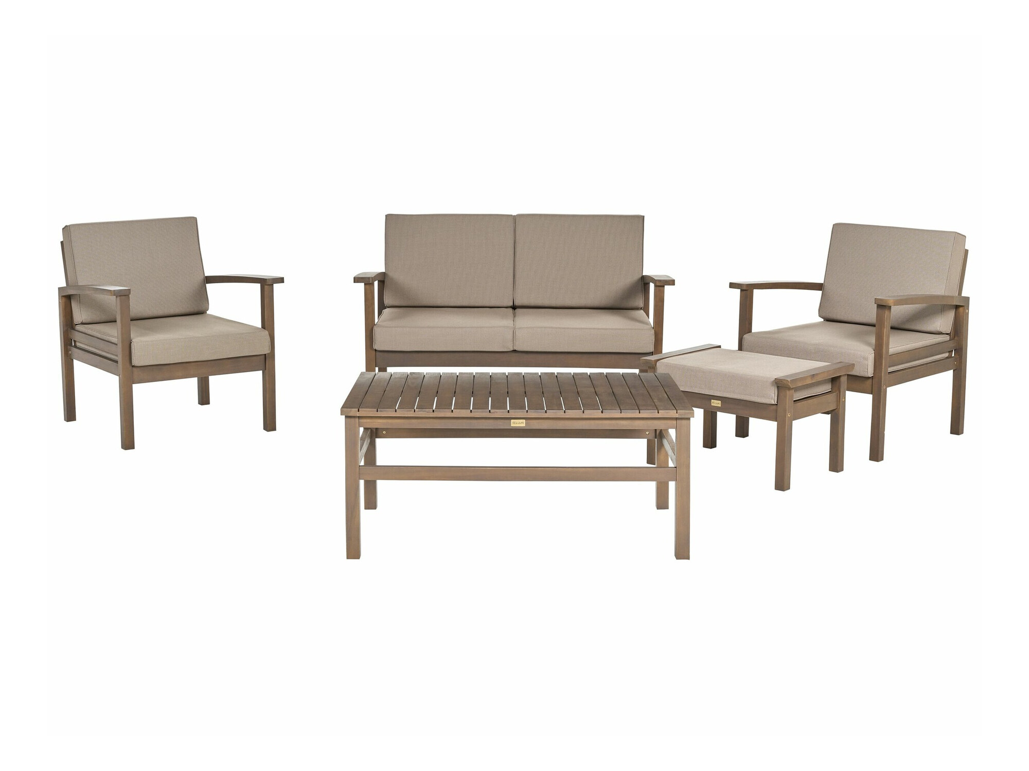 Садовый комплект Berwyn 1955 (Taupe + Темное дерево)