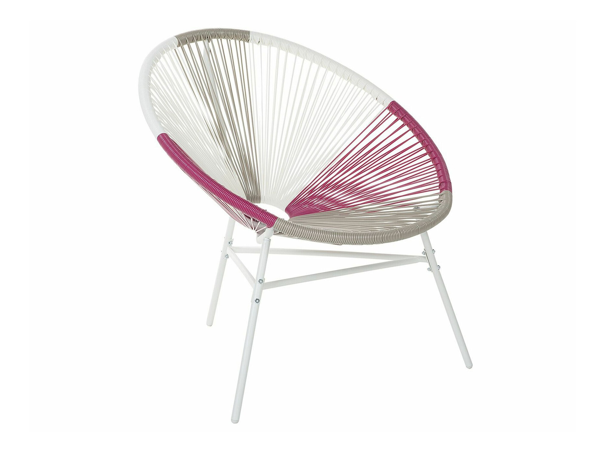 Dārza krēsls Berwyn 1961 (Balts + Tumši rozā + Taupe)