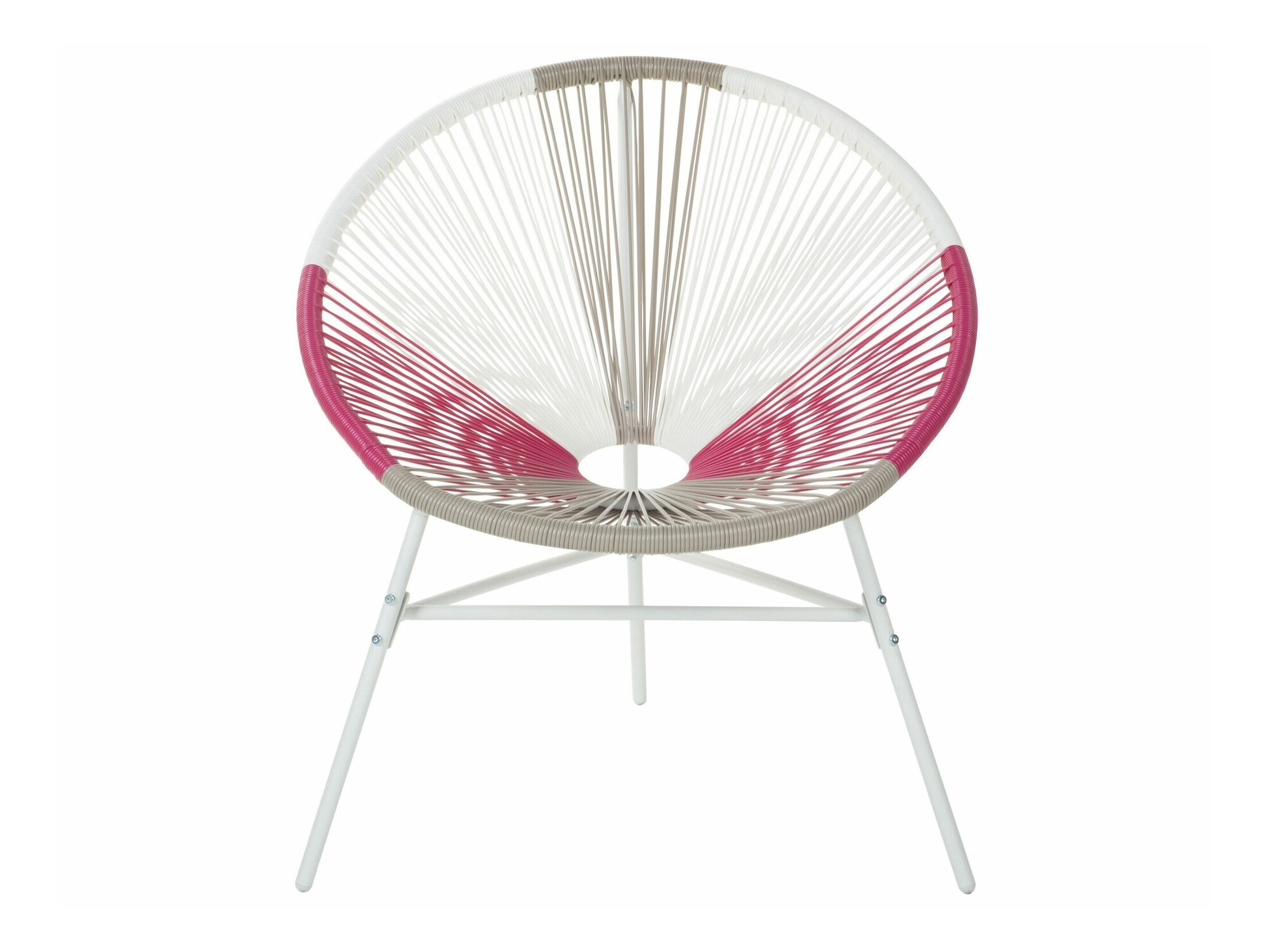 Dārza krēsls Berwyn 1961 (Balts + Tumši rozā + Taupe)