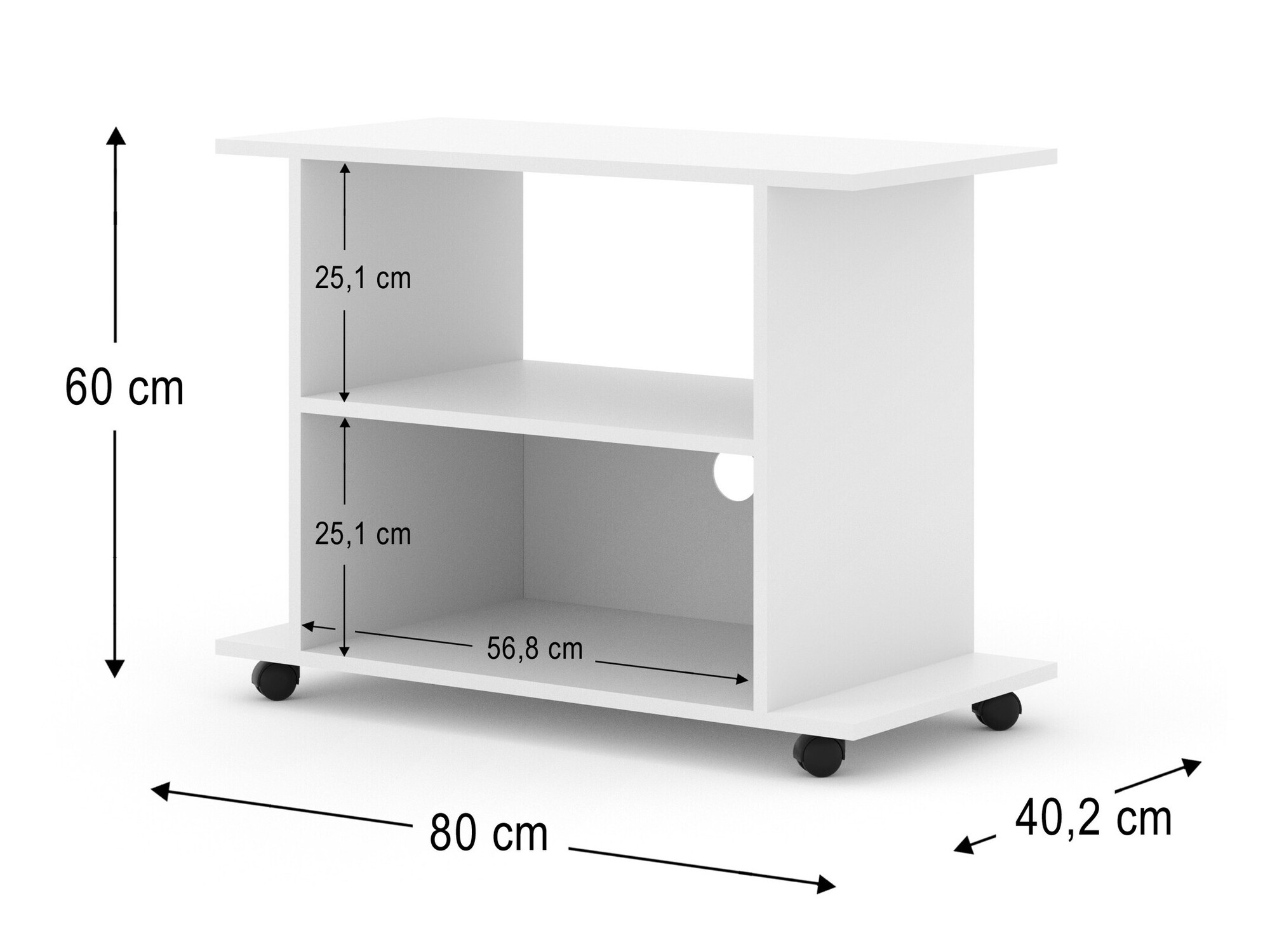 TV galds Buffalo 162 (Balts)