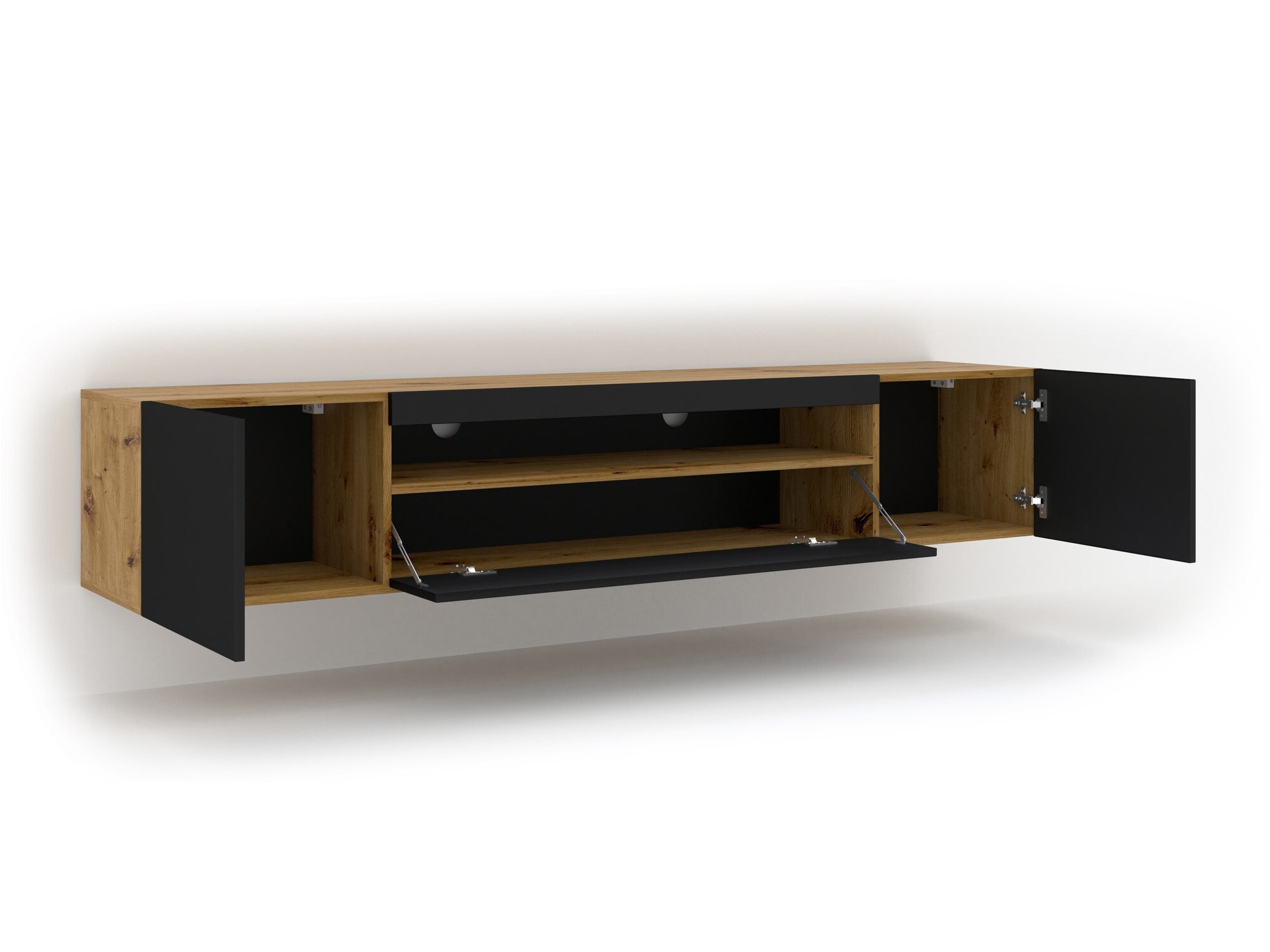 ТВ тумба Morteo 104 (Artisan дуб + Чёрный)