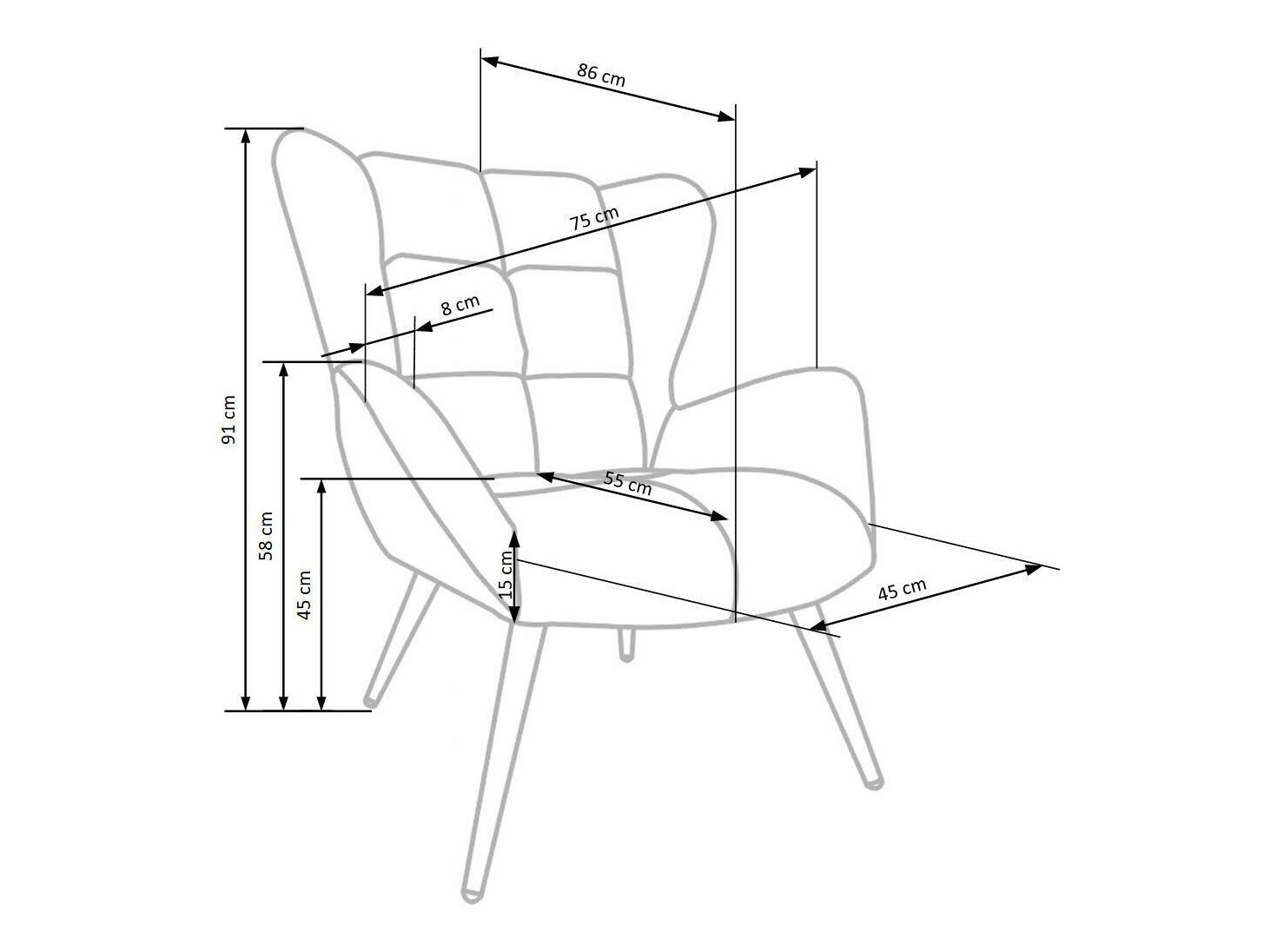 Кресло Houston 1079 (Темно-желтый)