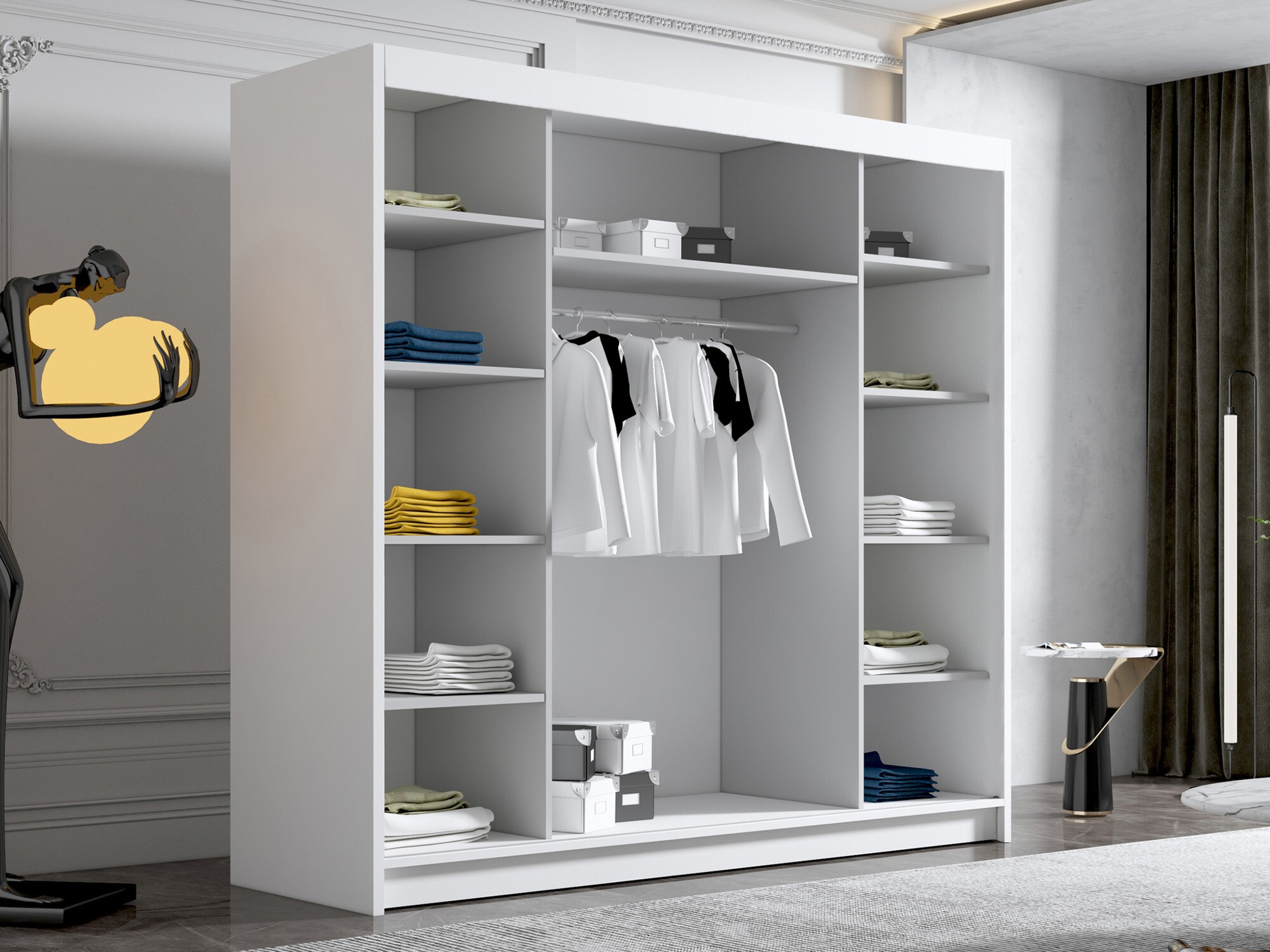 Skapis Closico 185 (Melns)