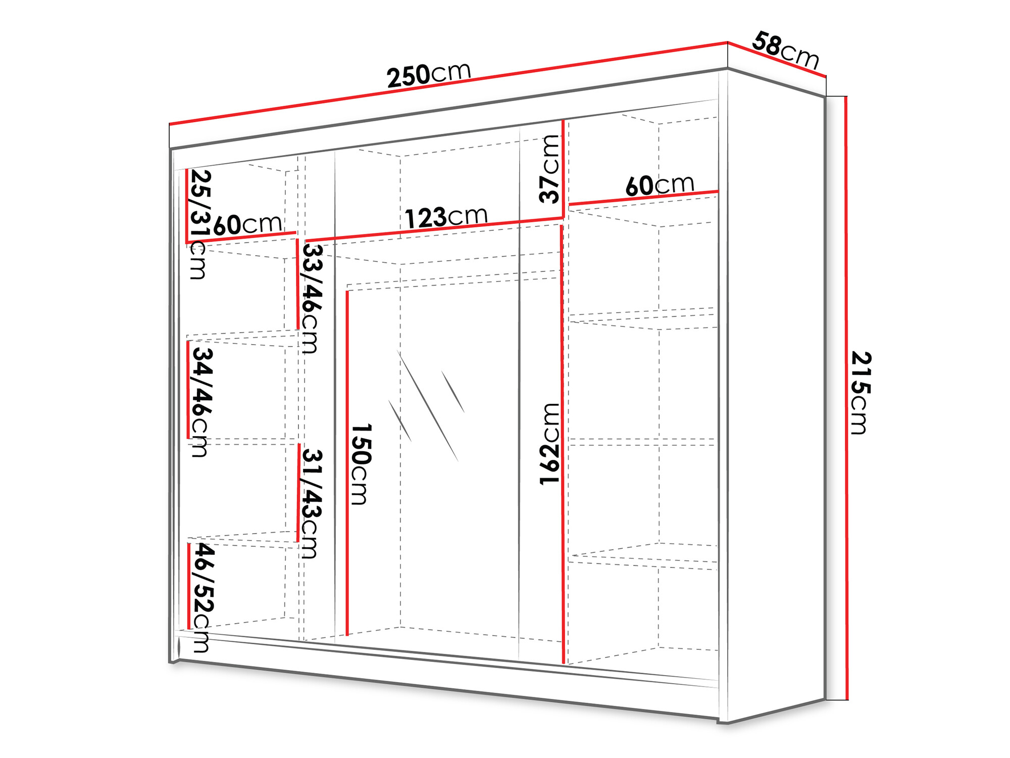 Skapis Closico Veltron II (Kašmirs)