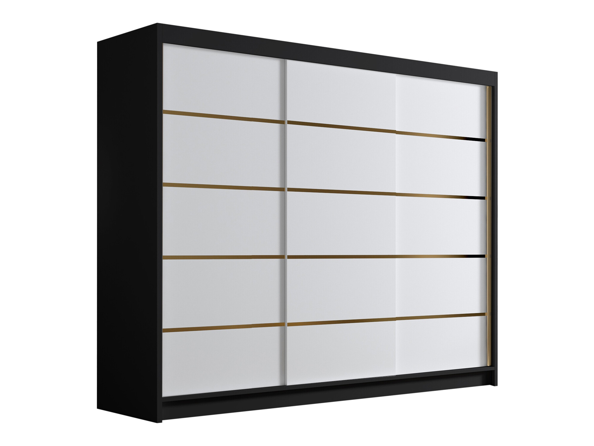 Skapis Closico Veltron II (Melns + Balts)