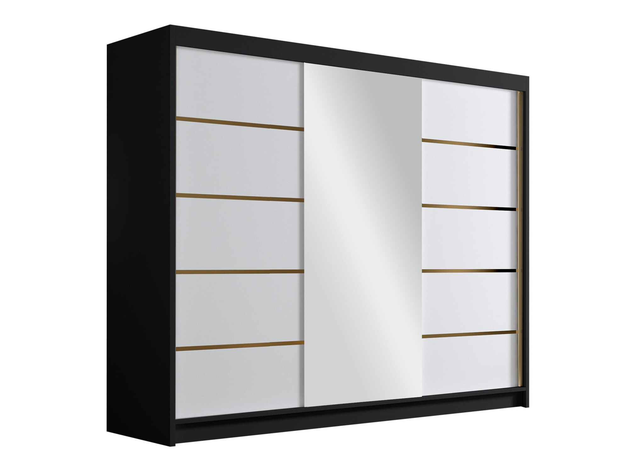 Skapis Closico Veltron II (Melns + Balts)