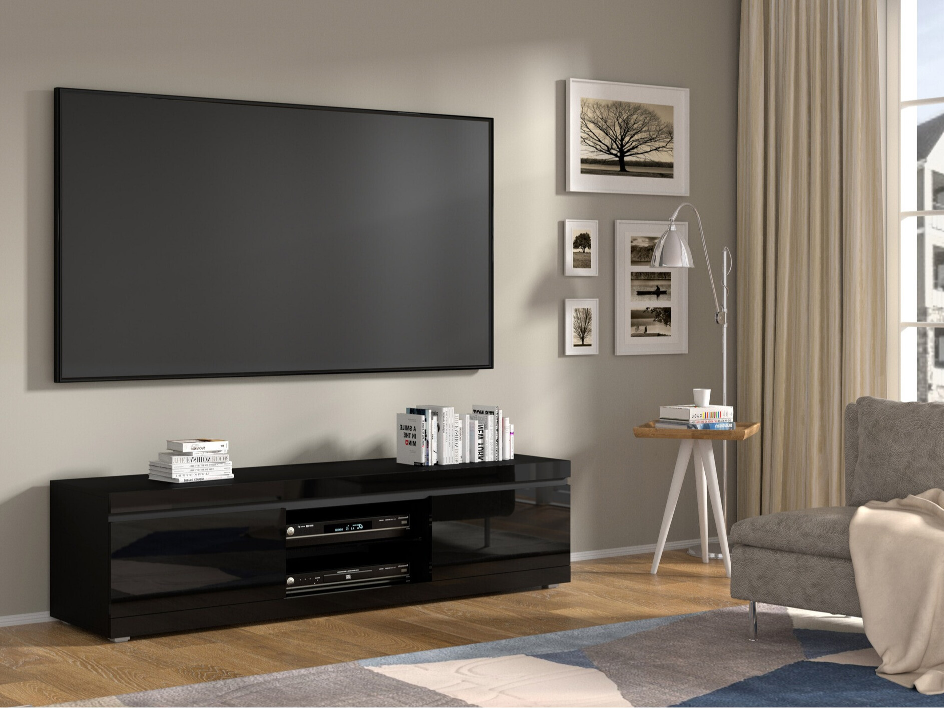 TV galds Buffalo 163 (Melns)