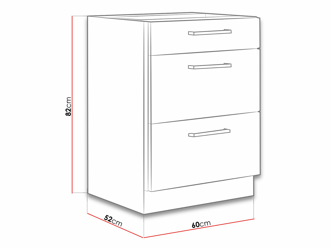 Moduļu skapis ar atvilktnēm Wood Dark 105