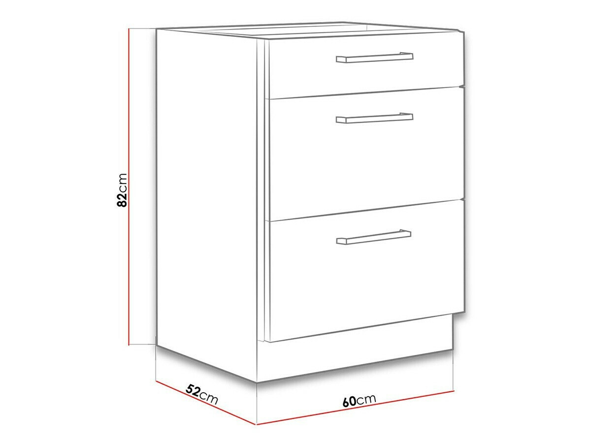 Moduļu skapis ar atvilktnēm Wood Grey 115