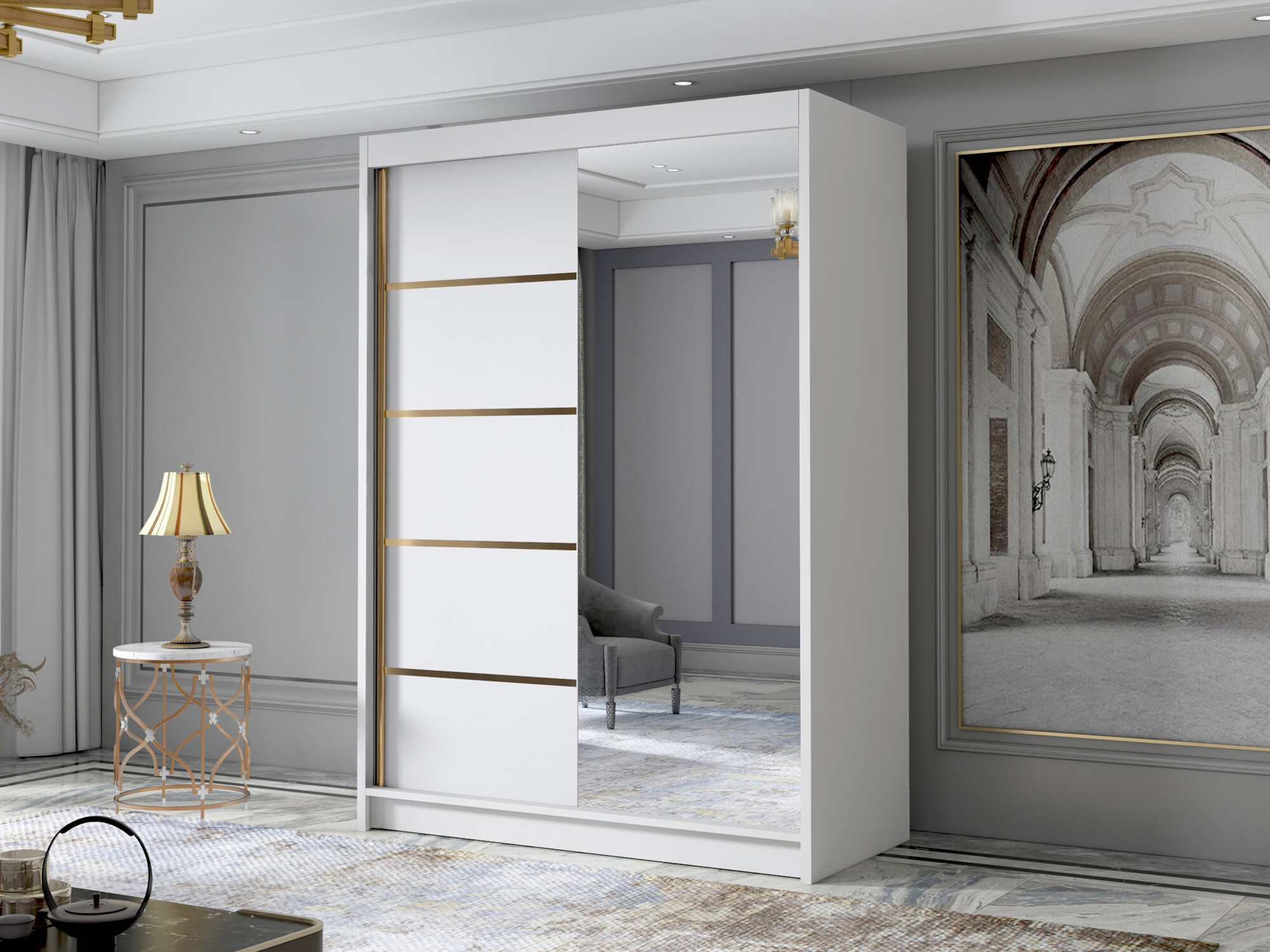 Skapis Closico 188 (Balts)