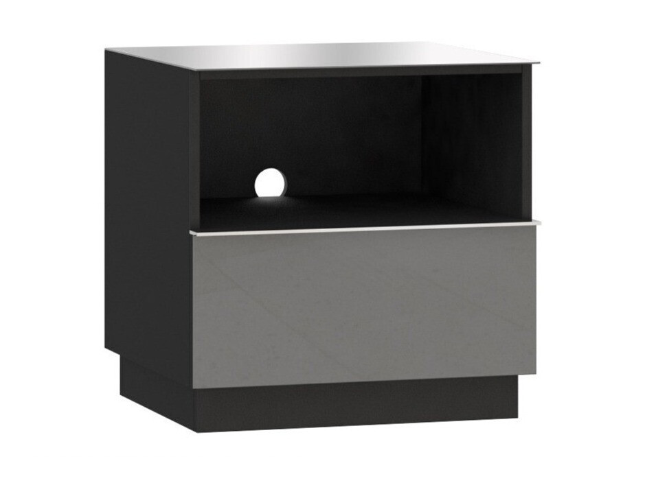 TV galds Austin 220 (Melns + Glancēts pelēks)