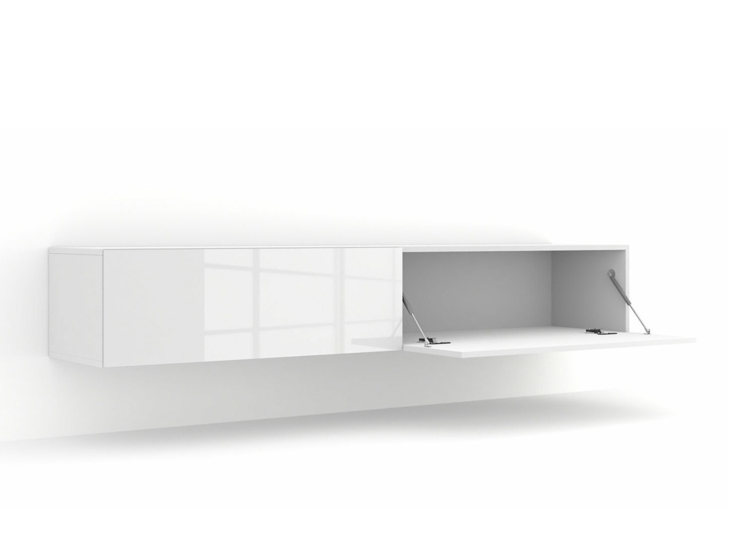 ТВ тумба Buffalo 167 (Белый + Глянцевый белый)