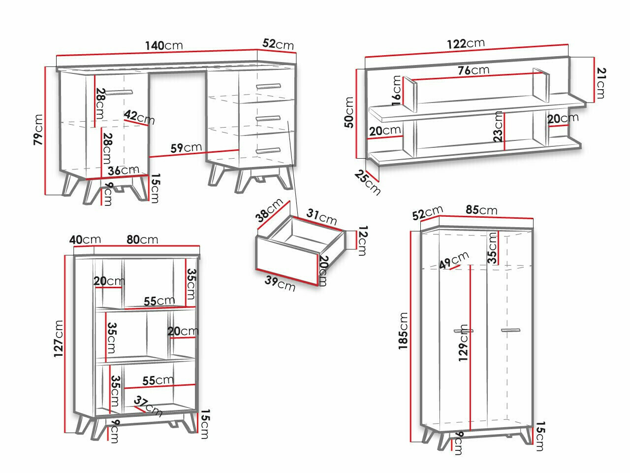 Комплект для домашнего офиса Sorvera 114