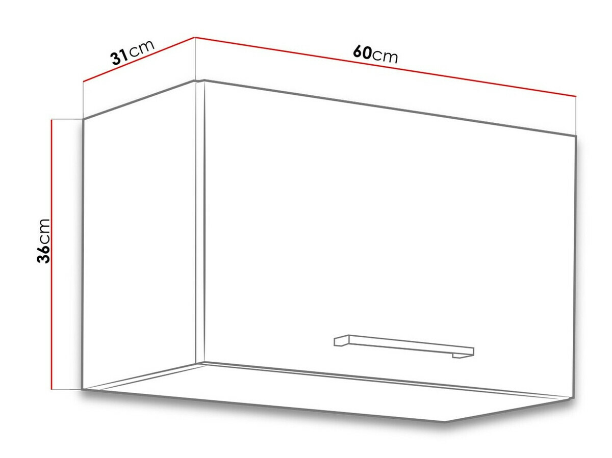 Moduļu piekarams skapis Wood White 111