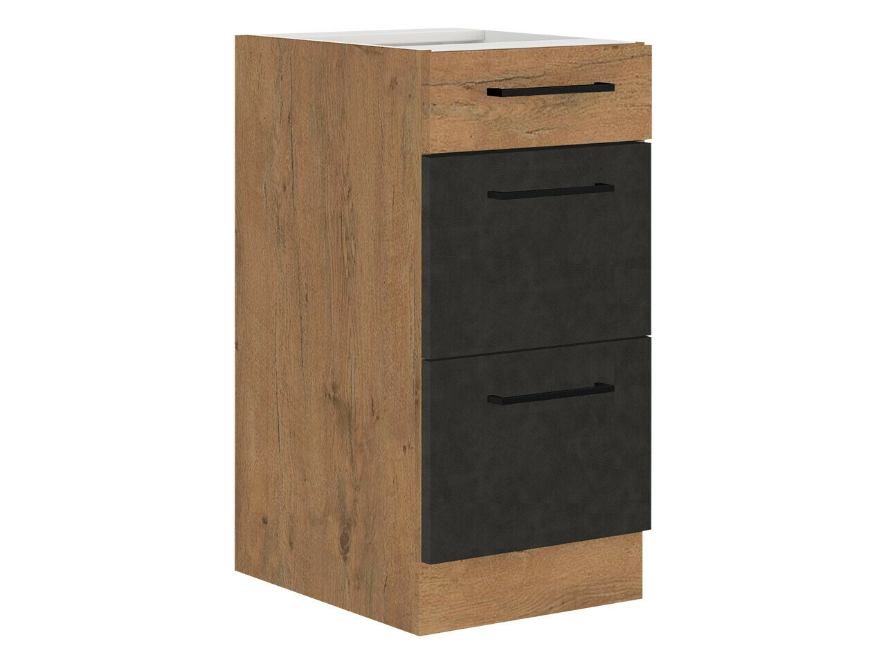 Moduļu skapis ar atvilktnēm Wood Grey 132