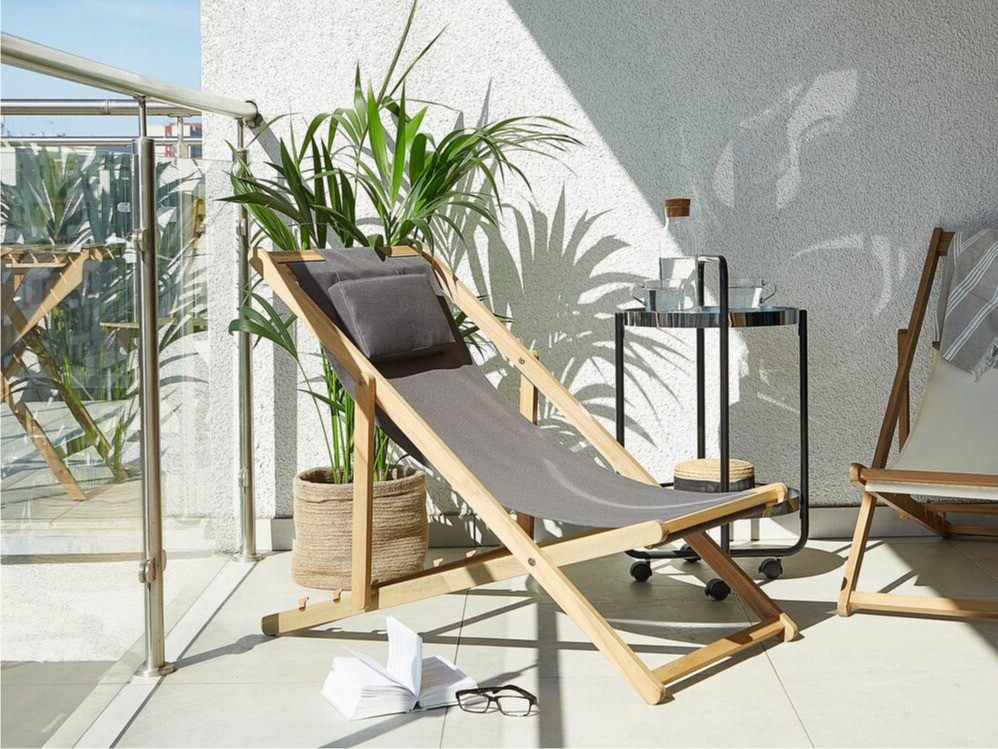 Sauļošanās krēsls Berwyn 1962 (Pelēks)