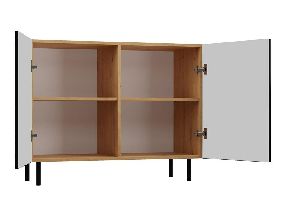 Skapis Romseru 101 (Melns + Artisan ozols)