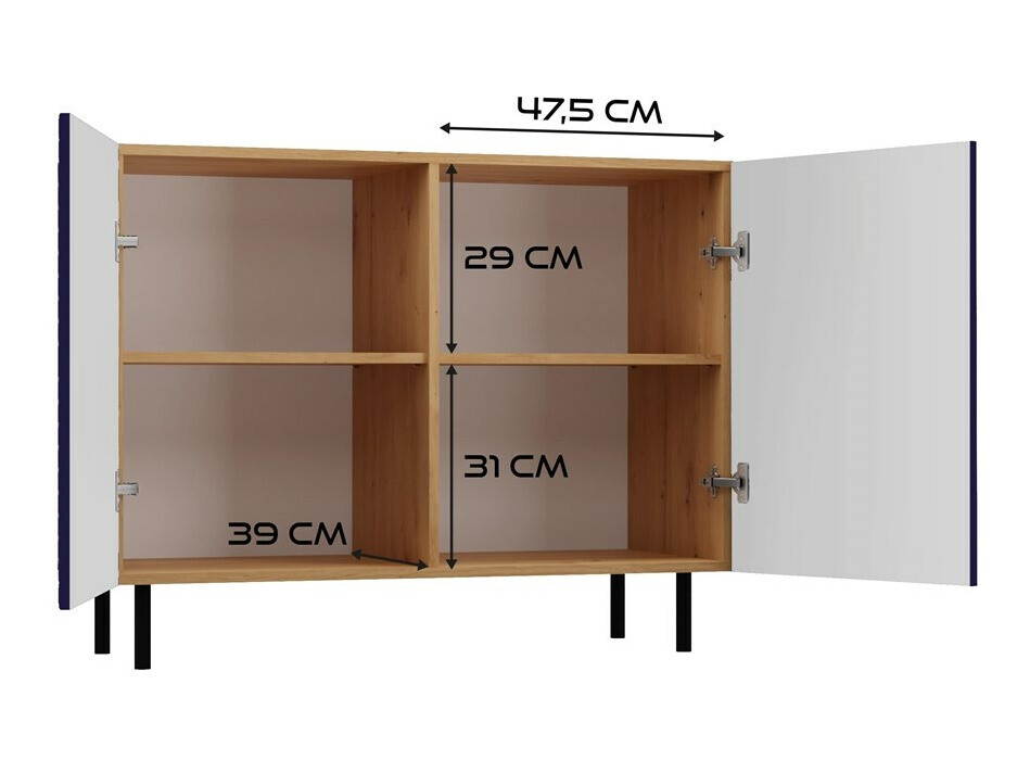 Skapis Romseru 101 (Zils + Artisan ozols)