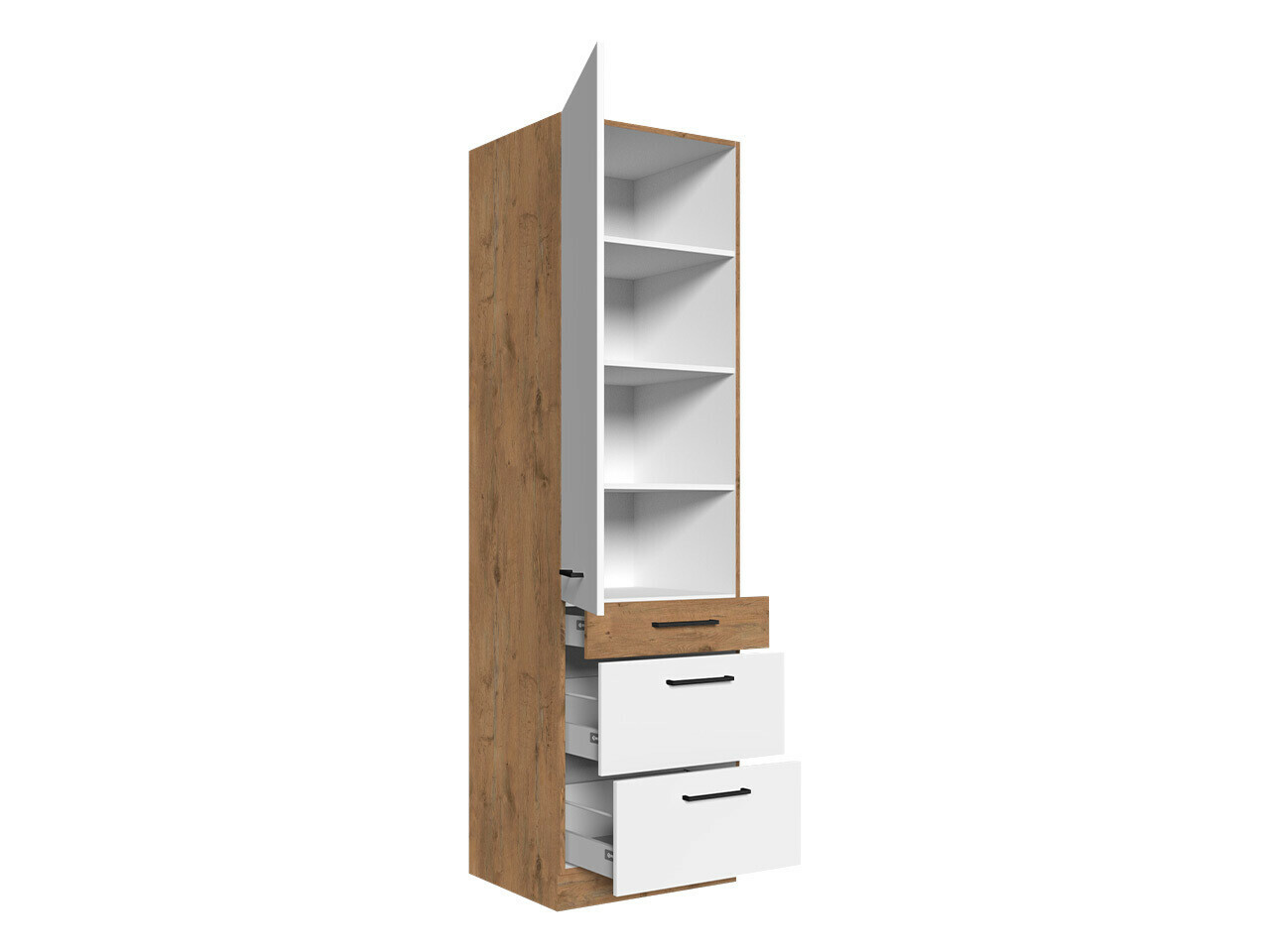 Moduļu skapis ar durvīm Wood Grey 127