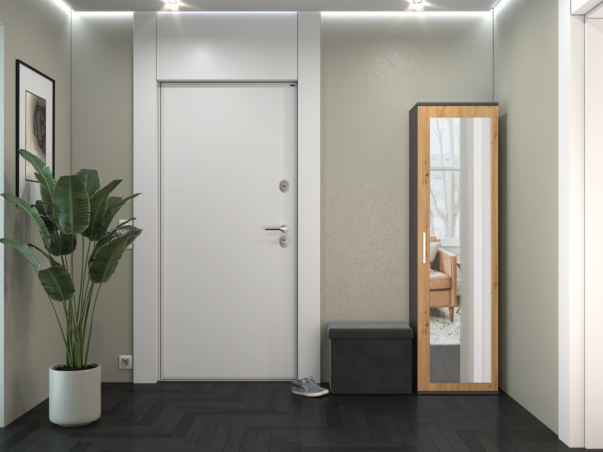 Skapis Mandeville 127 (Artisan ozols + Antracīts)