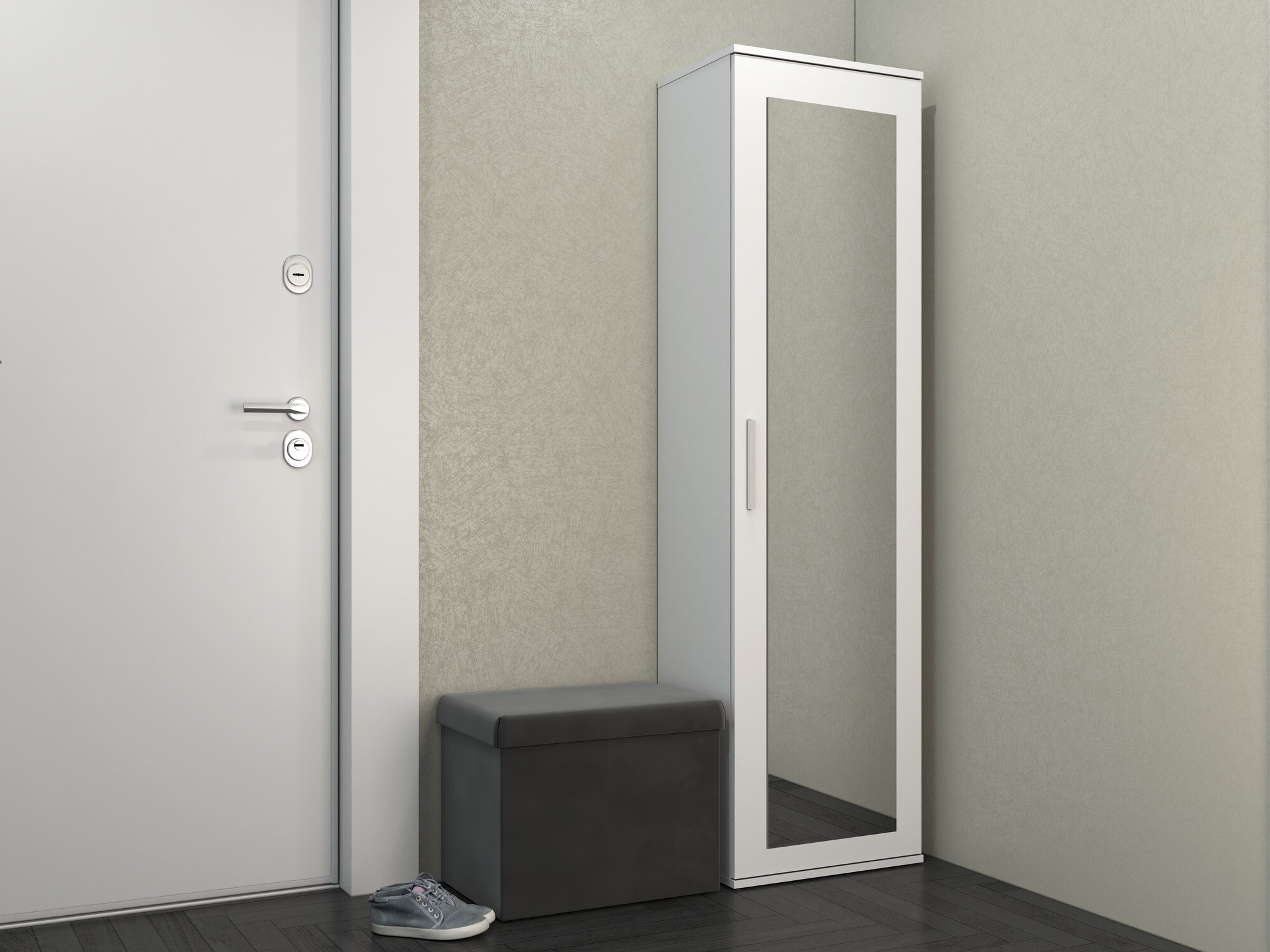 Skapis Mandeville 127 (Matēts balts)