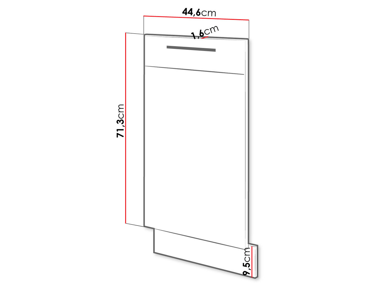 Trauku mazgājamās mašīnas durvis Wood Dark 115