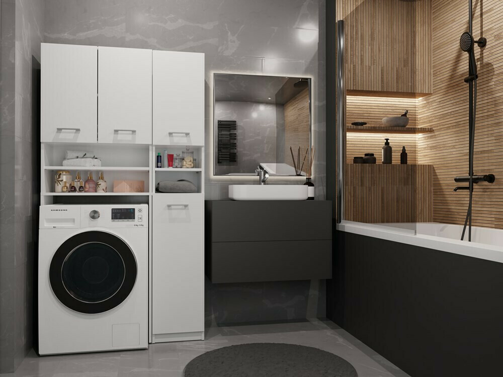 Vannas istabas plaukts Mandeville 128 (Balts)