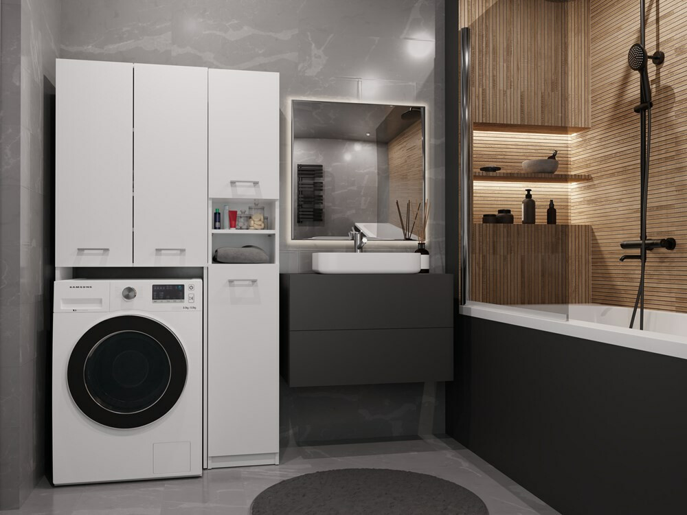 Vannas istabas plaukts Mandeville 130 (Balts)