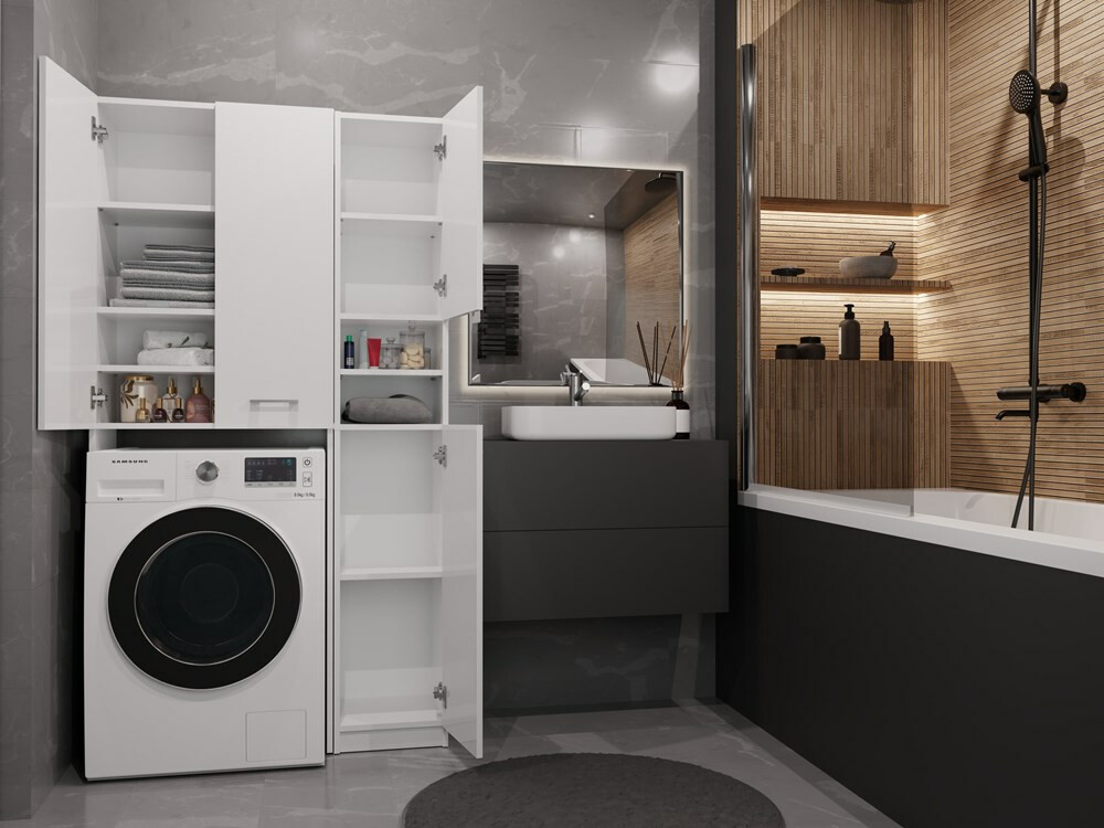 Vannas istabas plaukts Mandeville 130 (Balts)