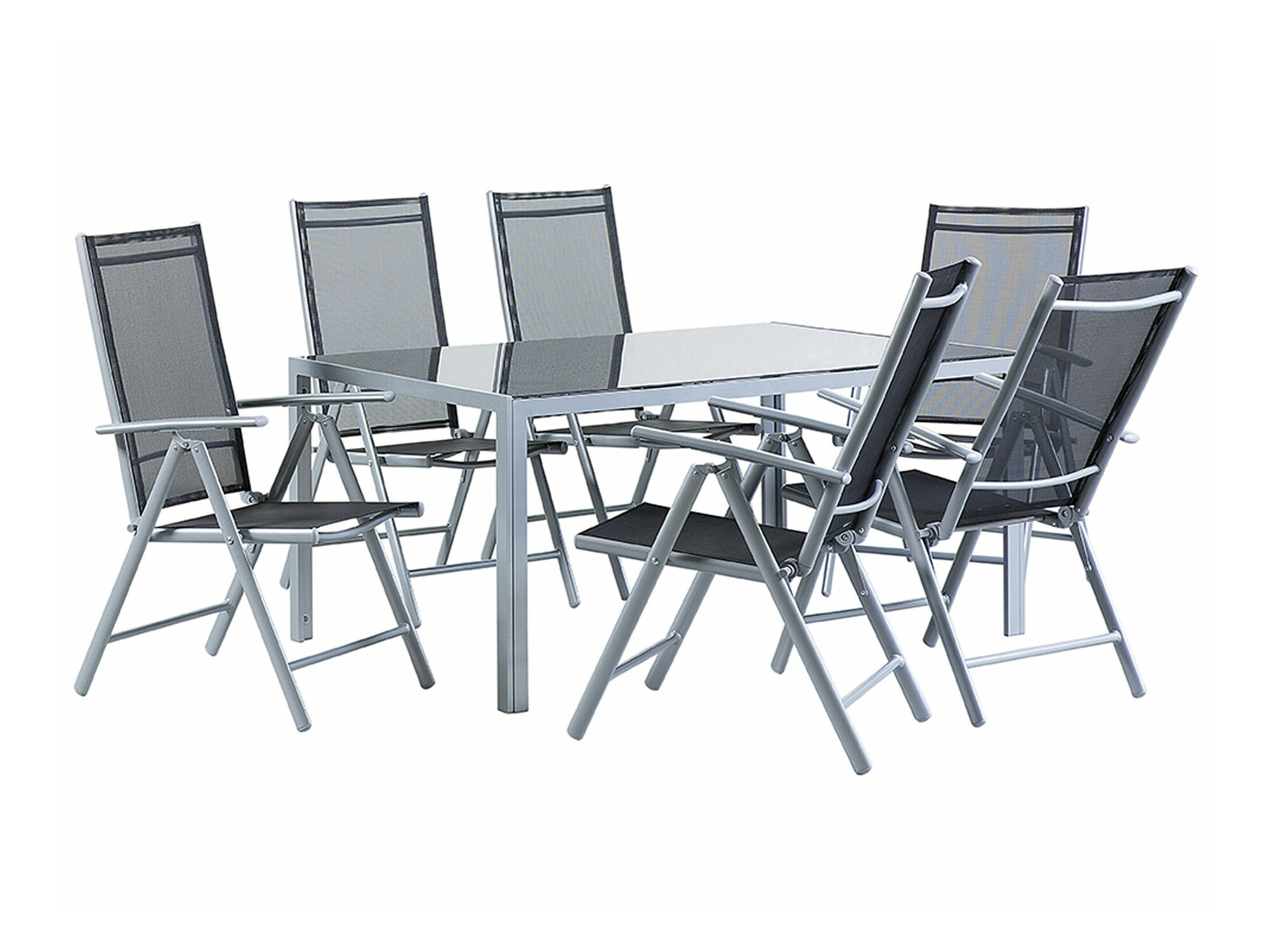 Galds un krēslu komplekts Berwyn 1970 (Melns)