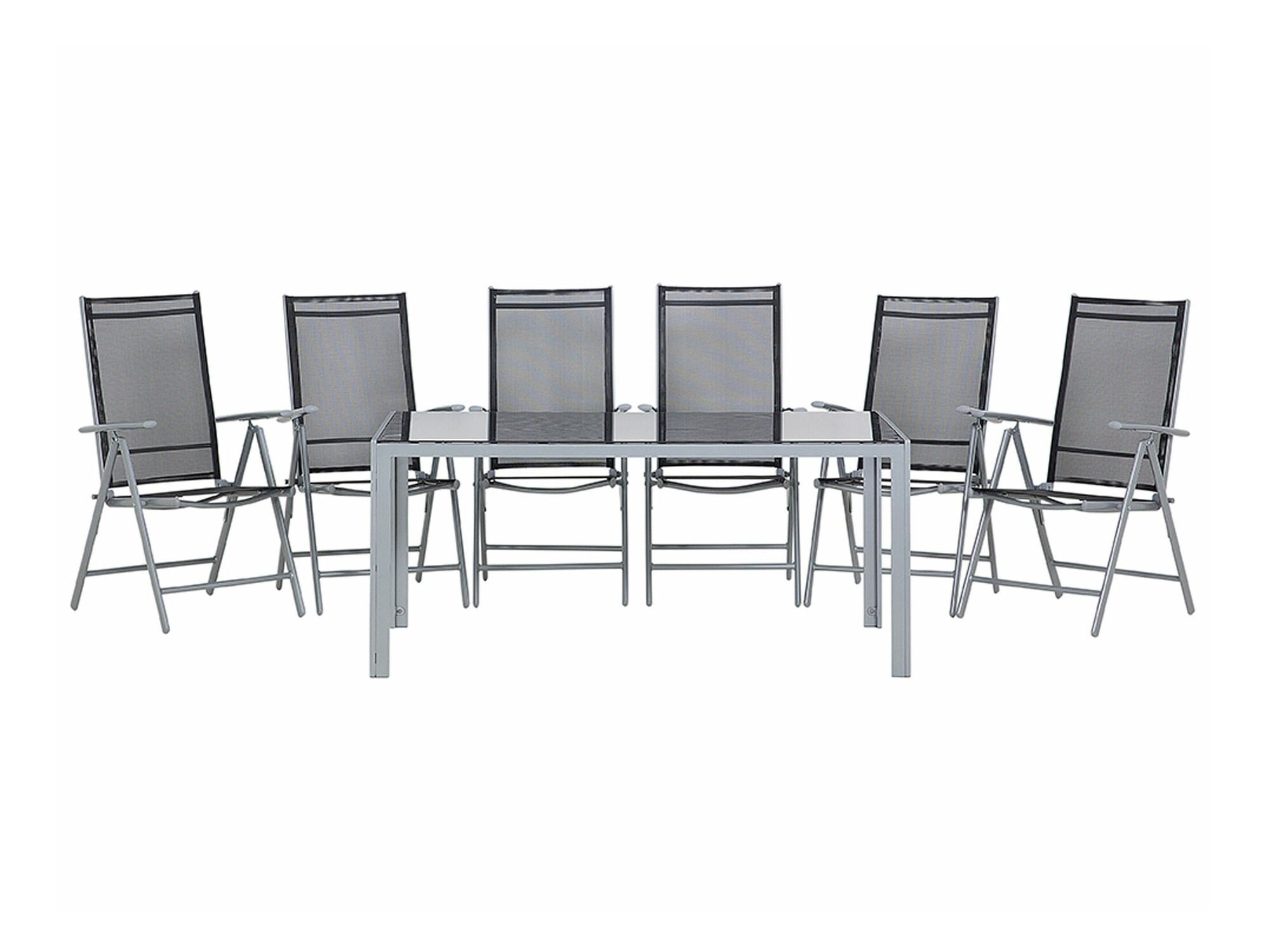 Galds un krēslu komplekts Berwyn 1970 (Melns)