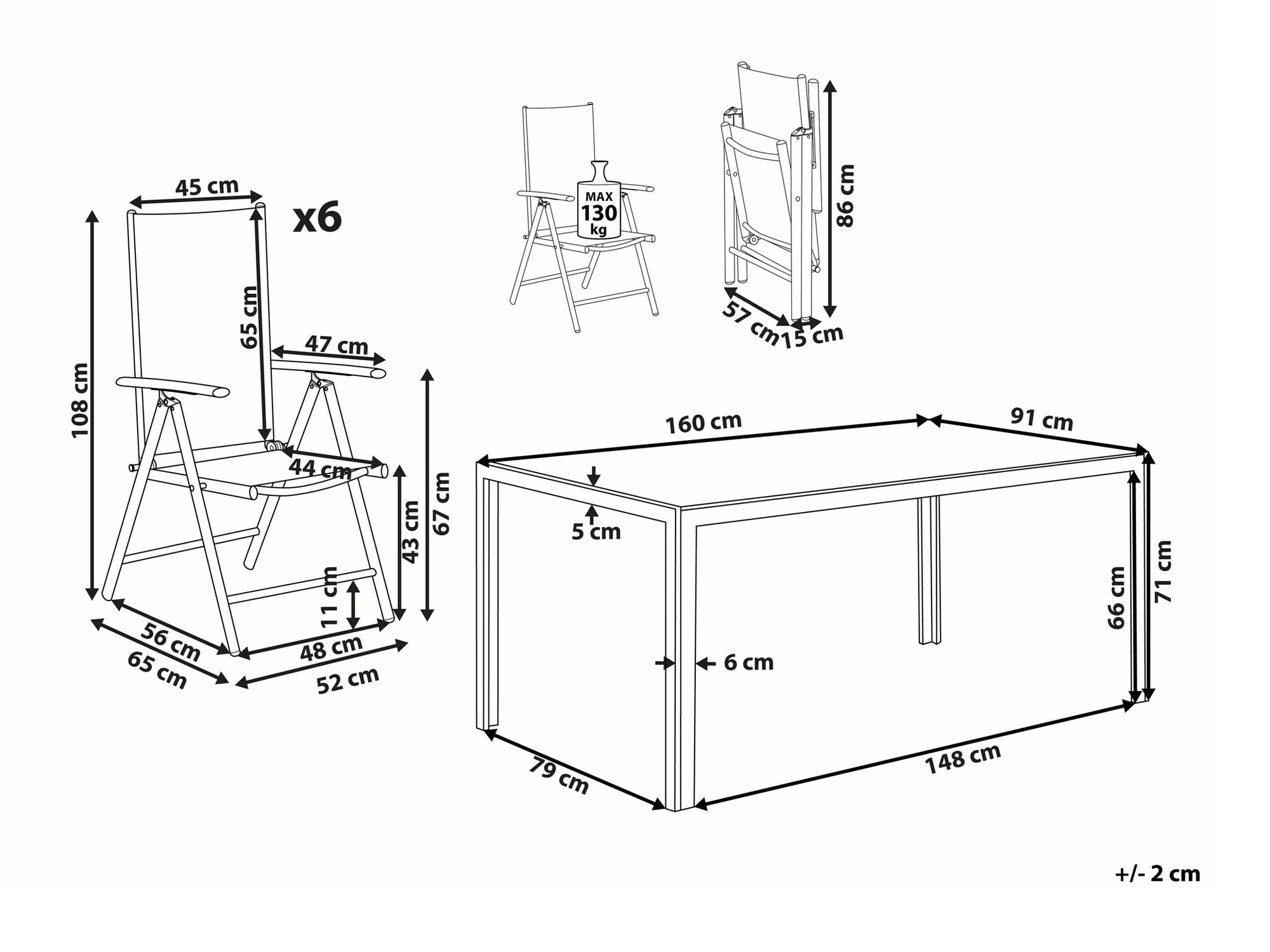 Galds un krēslu komplekts Berwyn 1970 (Pelēks)