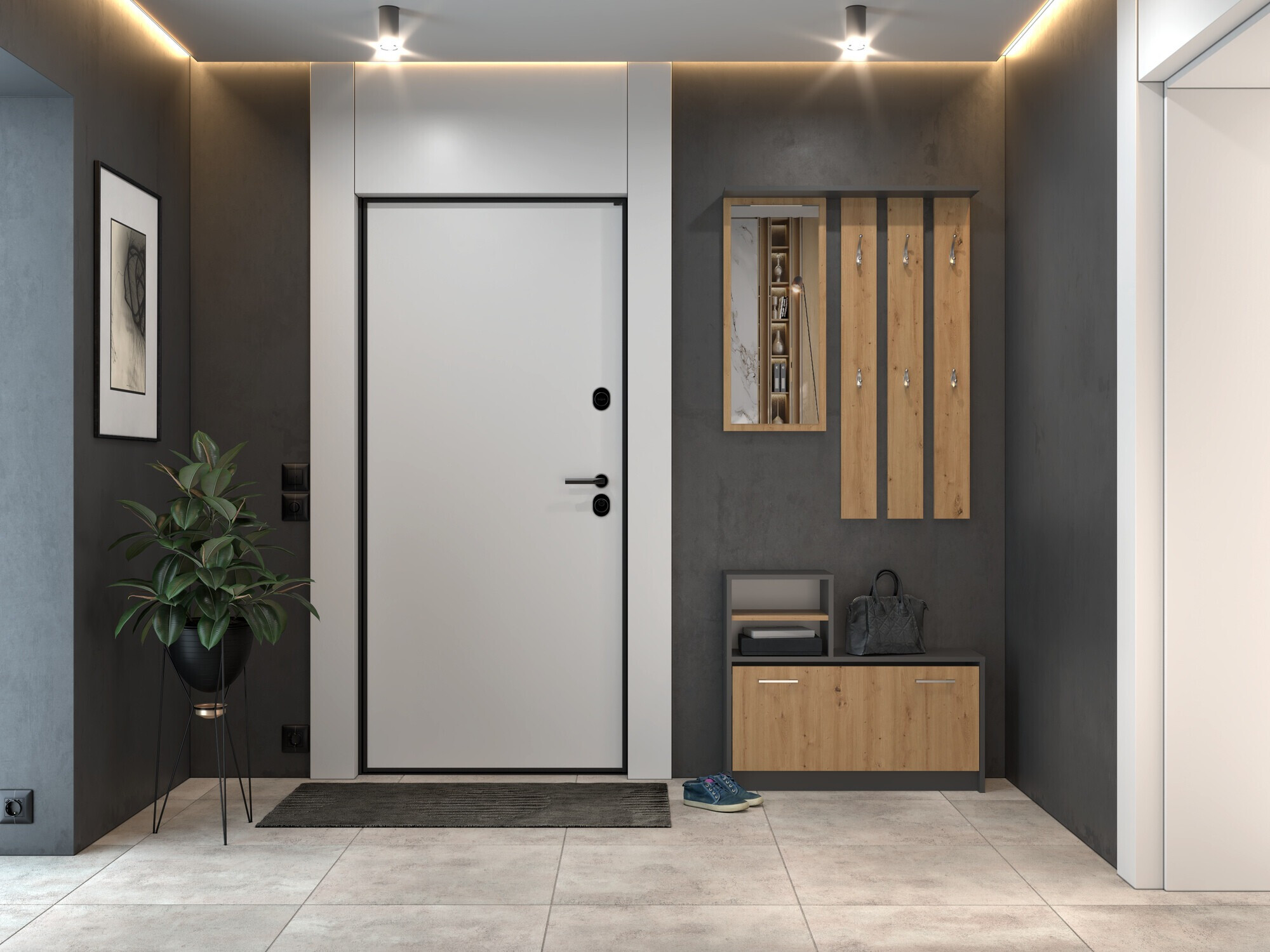 Priekšnama komplekts Mandeville 144 (Artisan ozols + Antracīts)