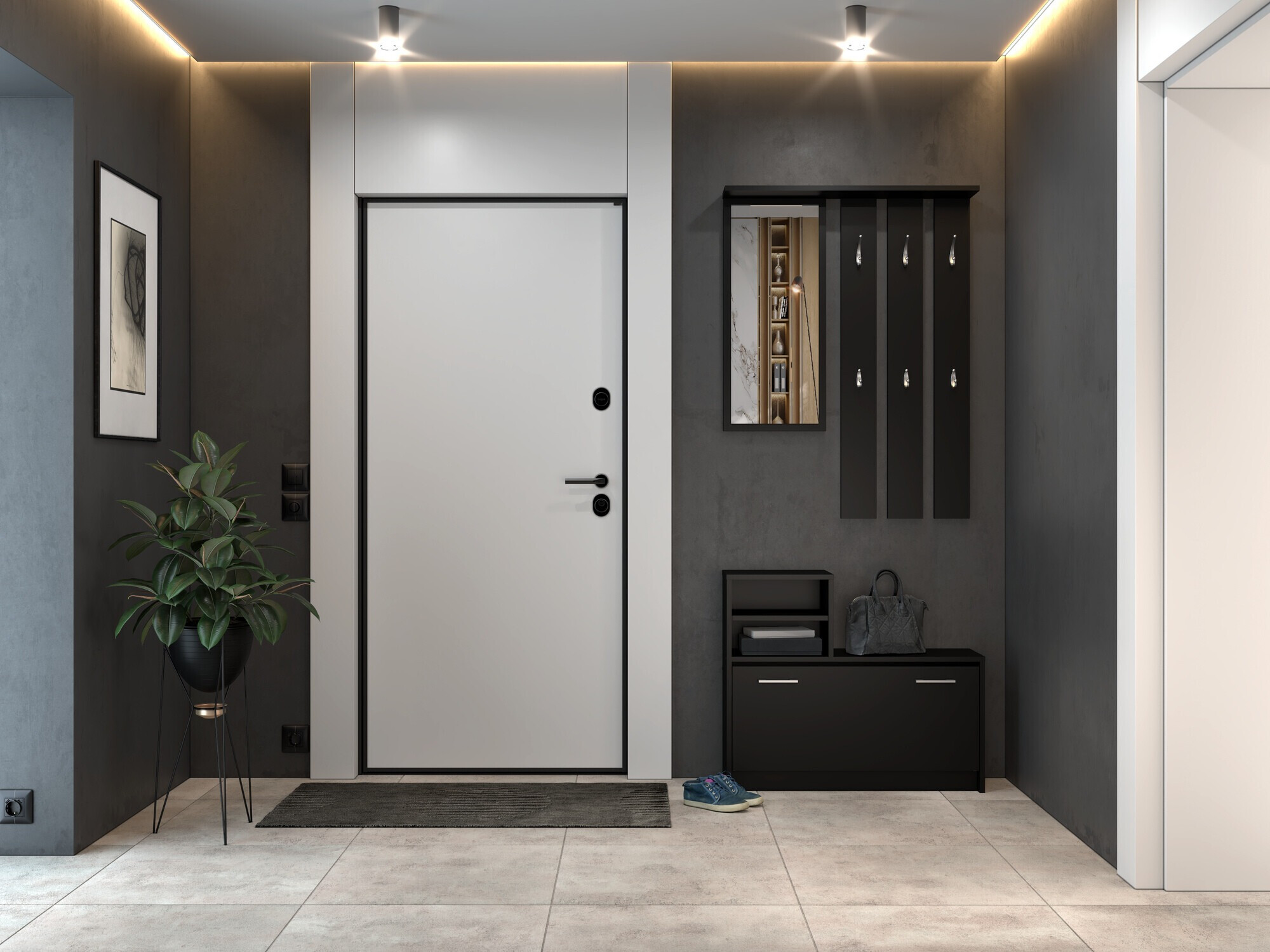 Priekšnama komplekts Mandeville 144 (Melns)