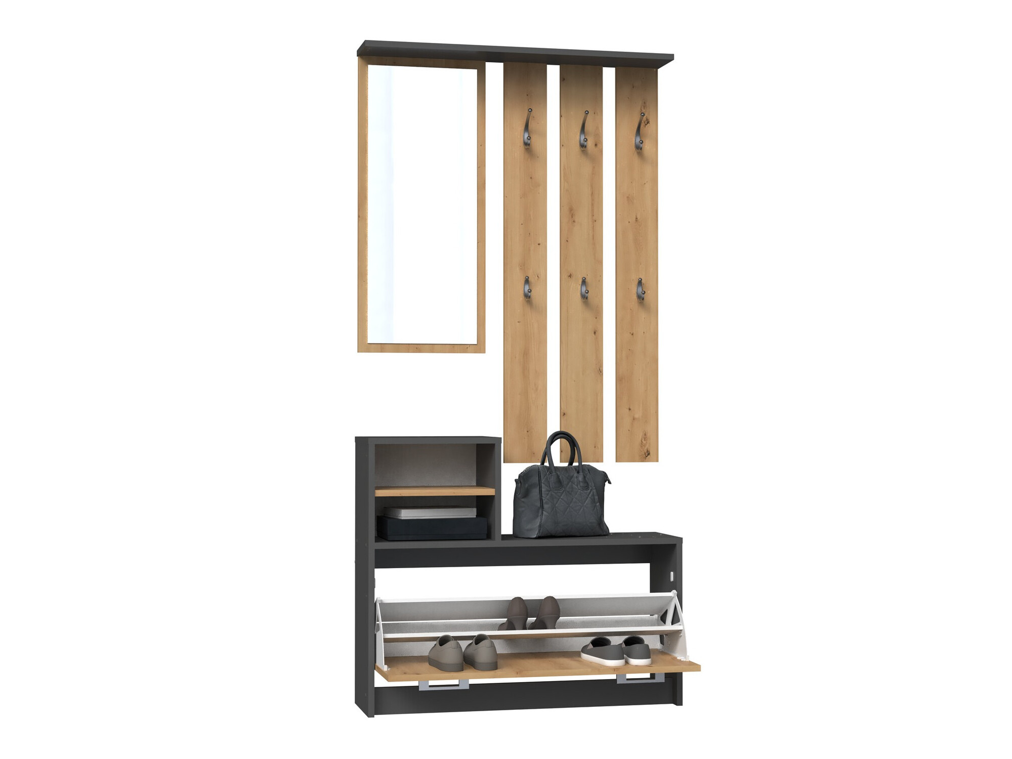 Прихожая Mandeville 144 (Artisan дуб + Антрацит)