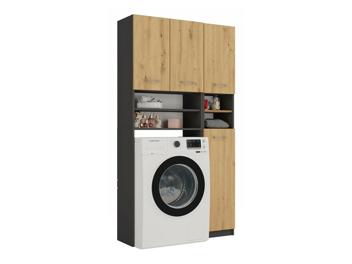 Vannas istabas plaukts Mandeville 128 (Antracīts + Artisan ozols)