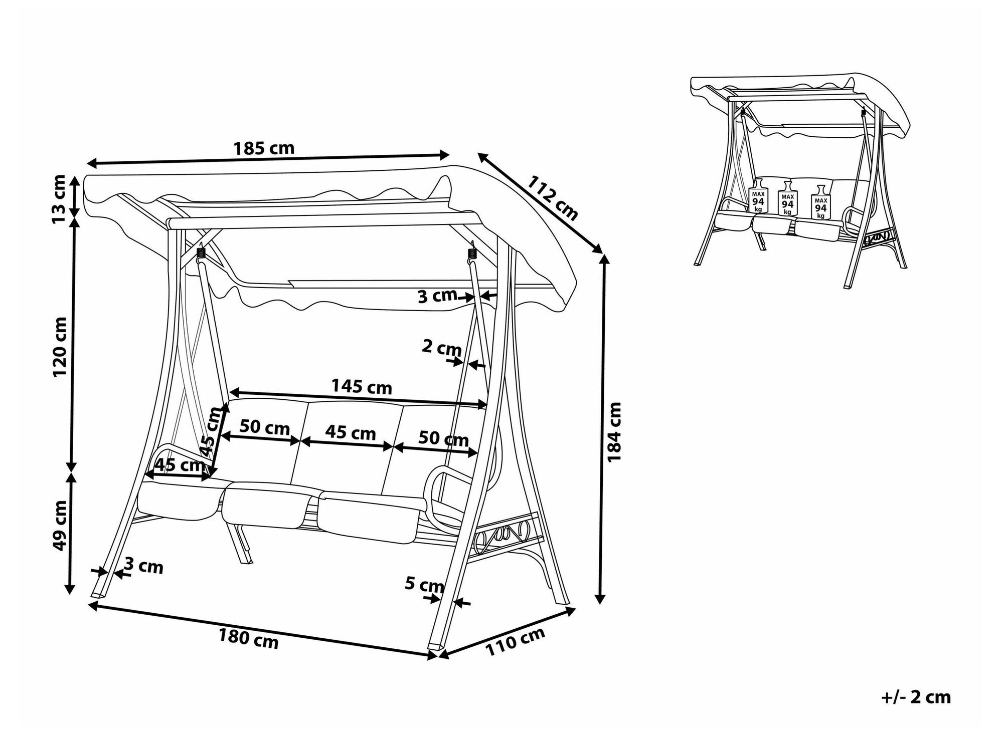 Āra šūpoles Berwyn 1974