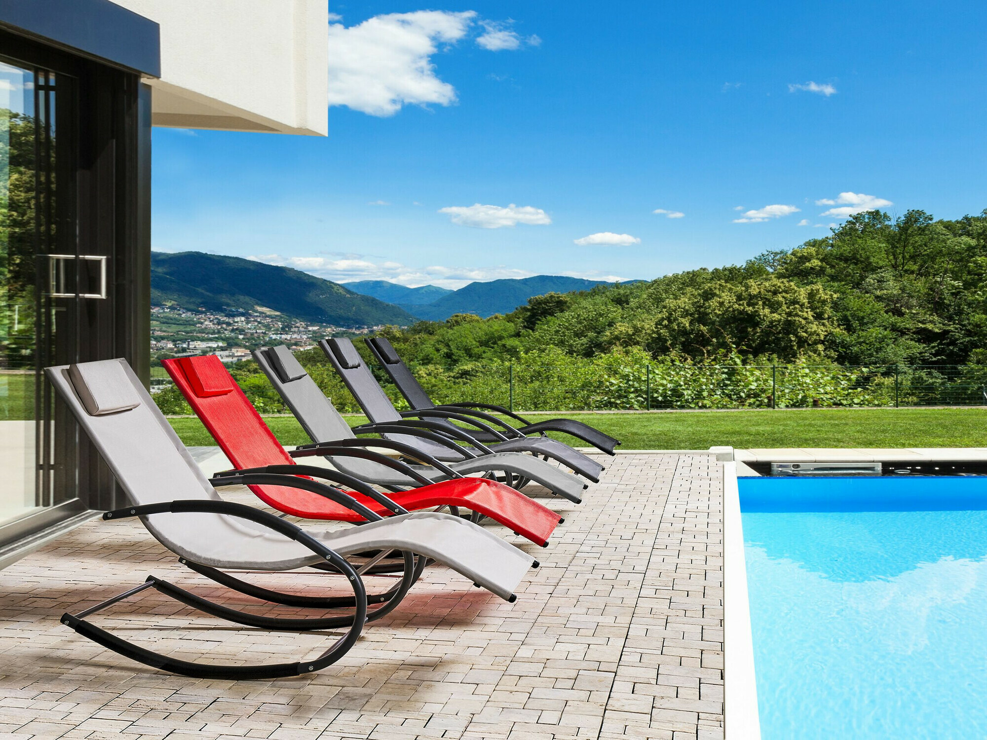 Sauļošanās krēsls Berwyn 1973 (Melns)