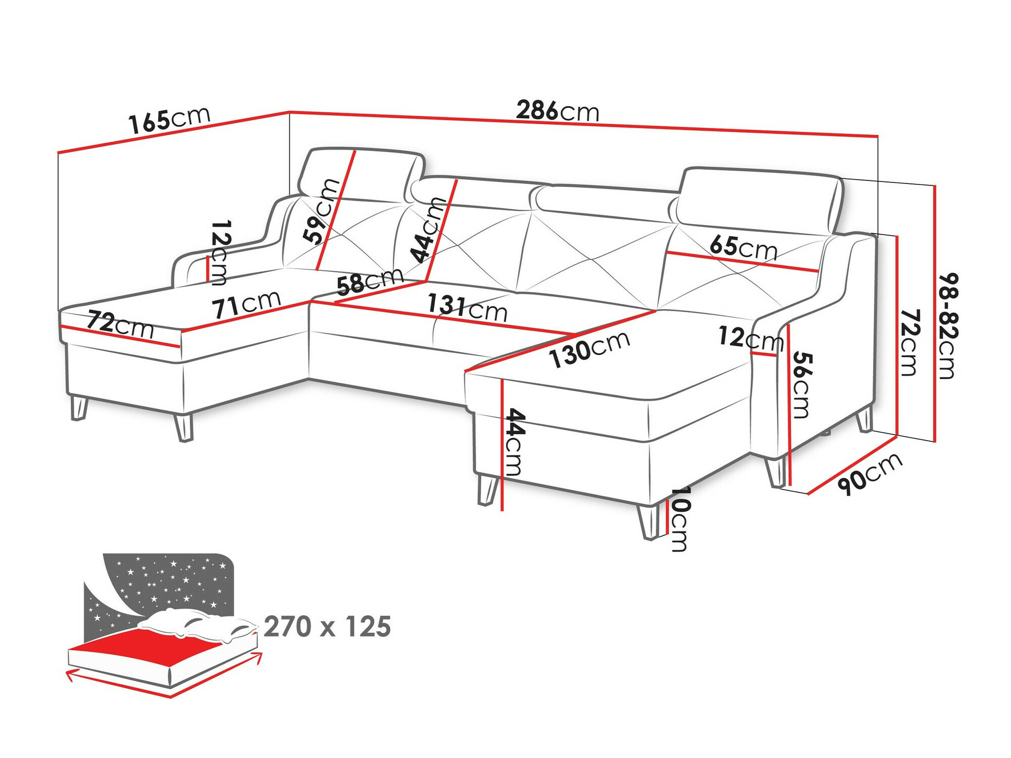 Stūra dīvāns Temple 129 (Kronos 19)