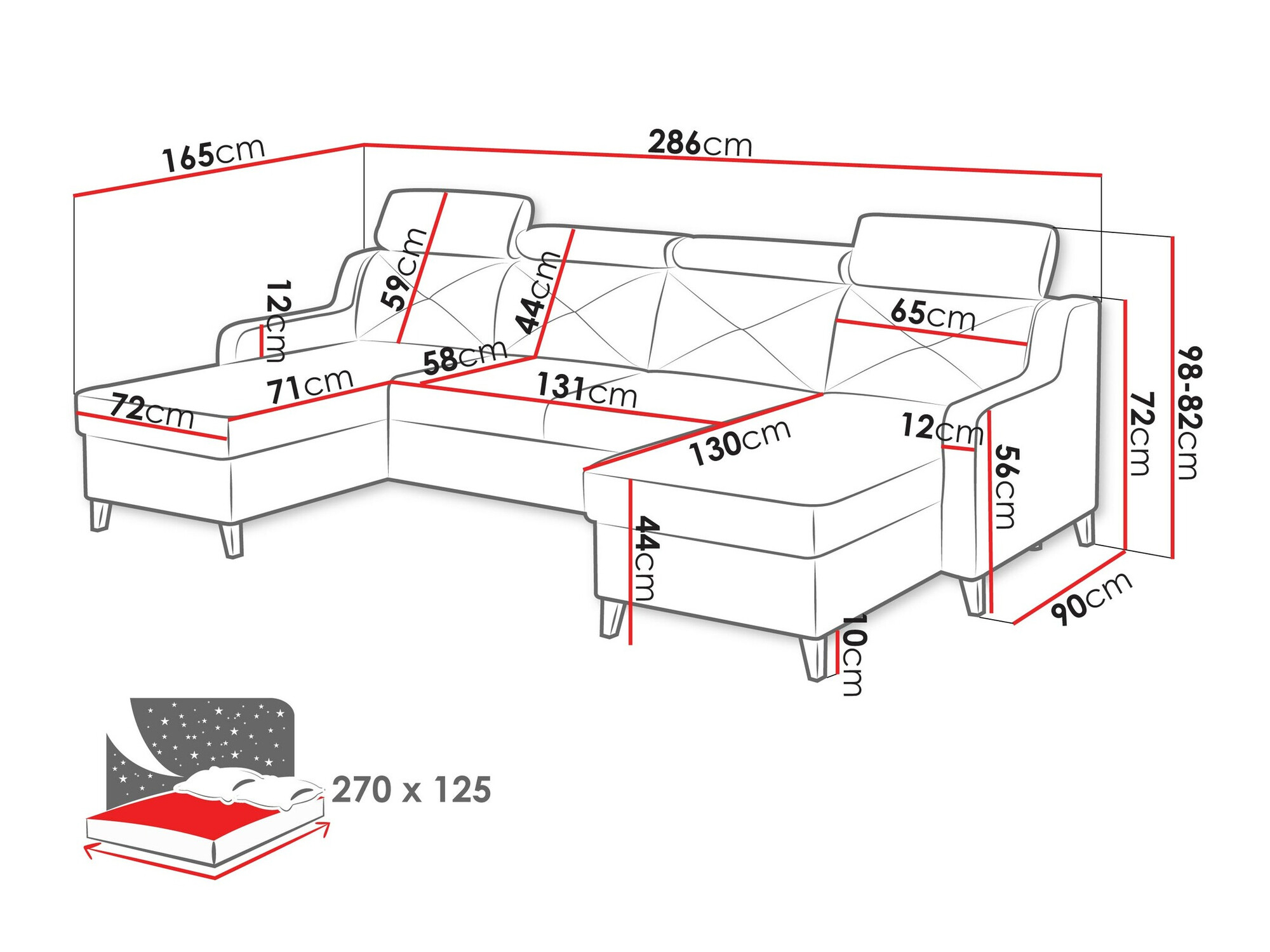 Угловой диван Temple 129 (Paros 02)