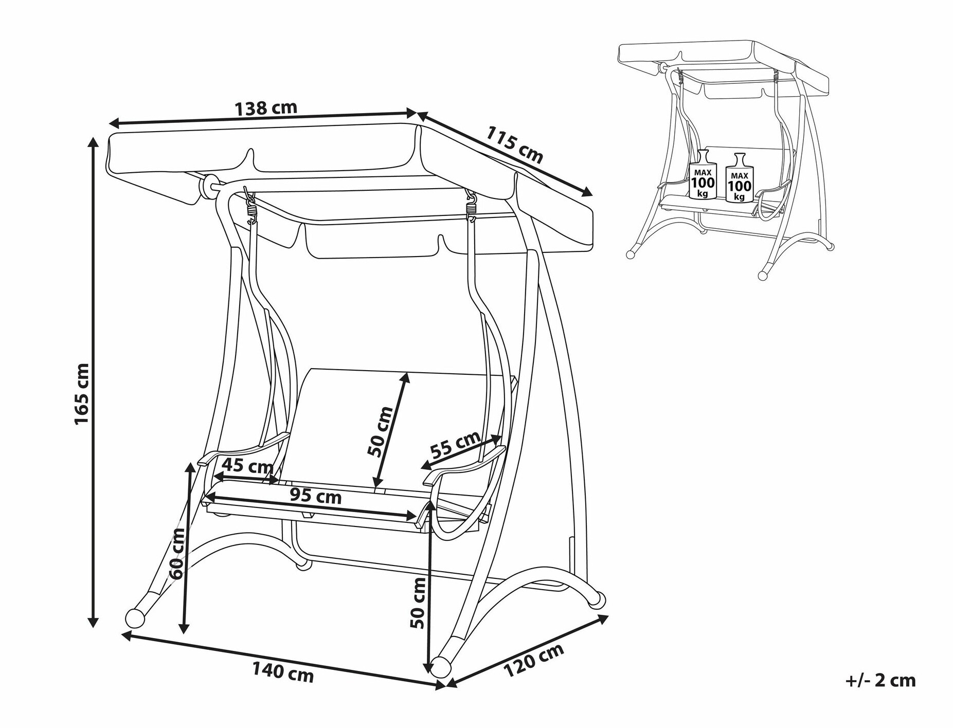 Āra šūpoles Berwyn 1980