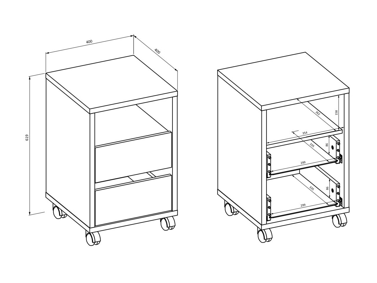 Atvilktņu bloks Austin 346 (Balts)