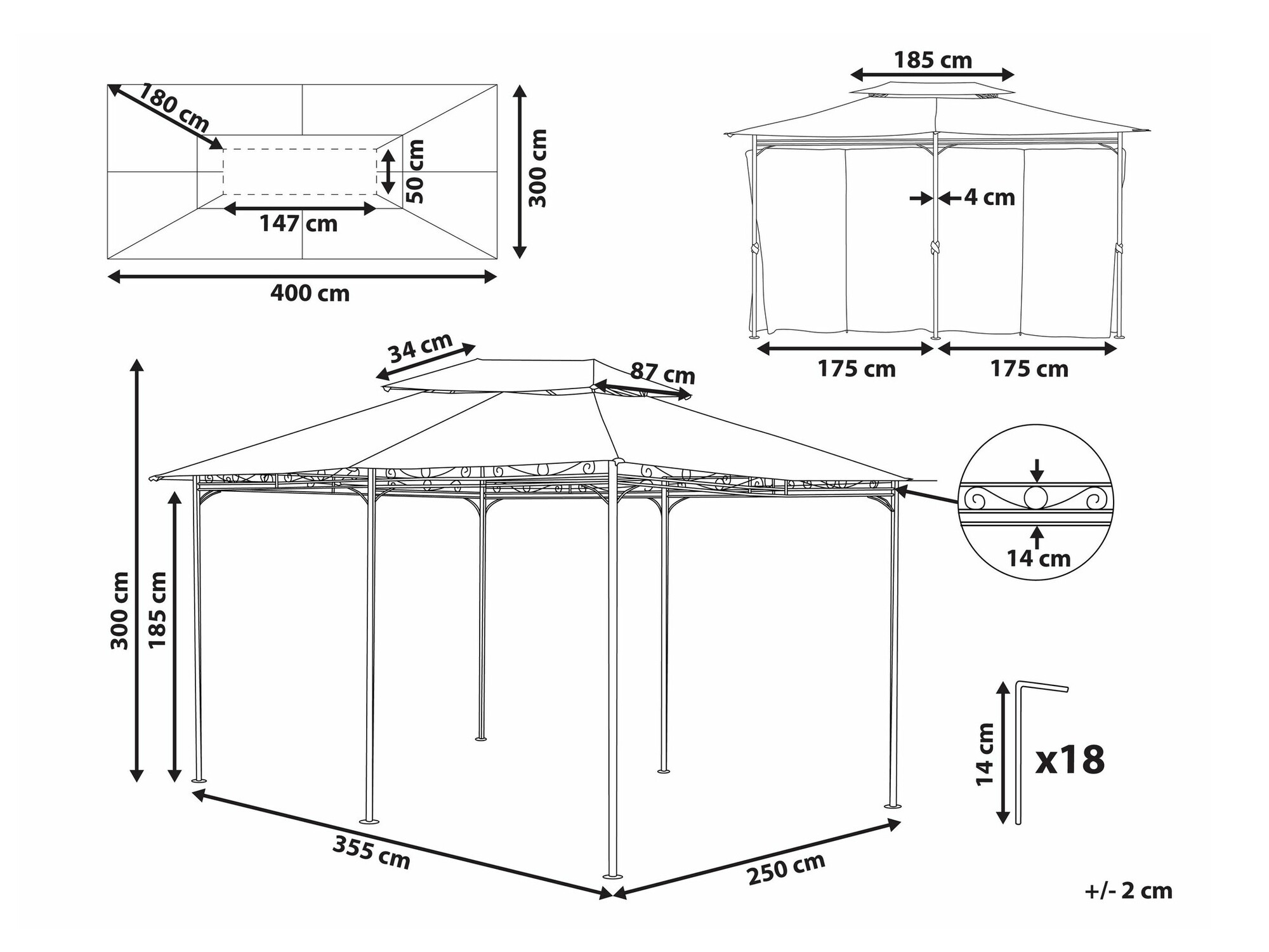 Dārza nojume Berwyn 1981 (Bēšs)