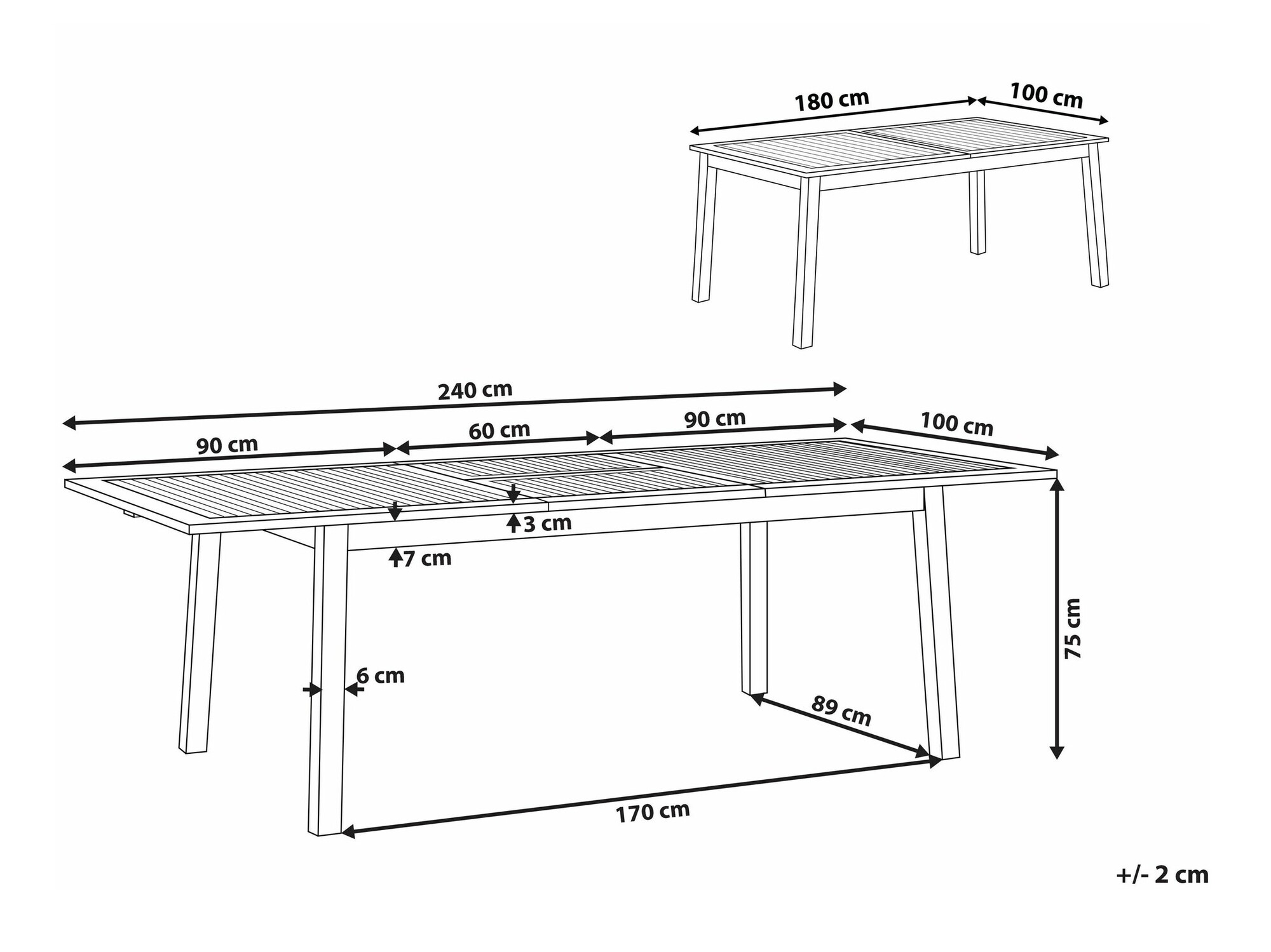 Садовый стол Berwyn 1985 (Темное дерево)